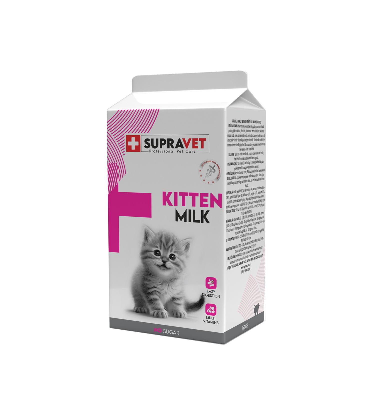 Supravet Cat Milk Powder with Taurine for Pregnant and Kitten Cats 150 gr - Buy Online on GoSupps.com