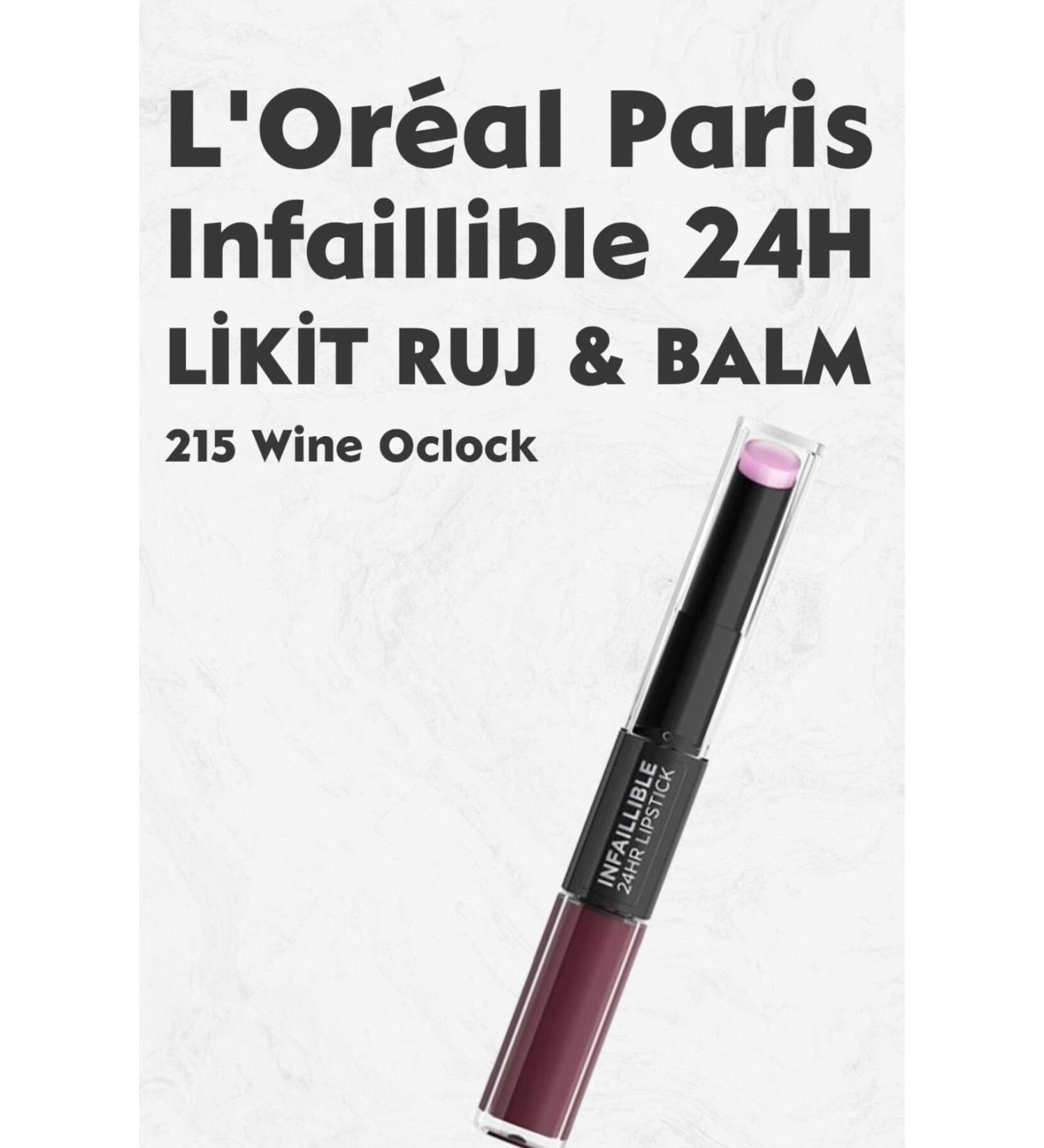 L'Oreal Paris Loreal Paris Infaillible 24H Lasting Liquid Lipstick & Balm 215 Wine Oclock