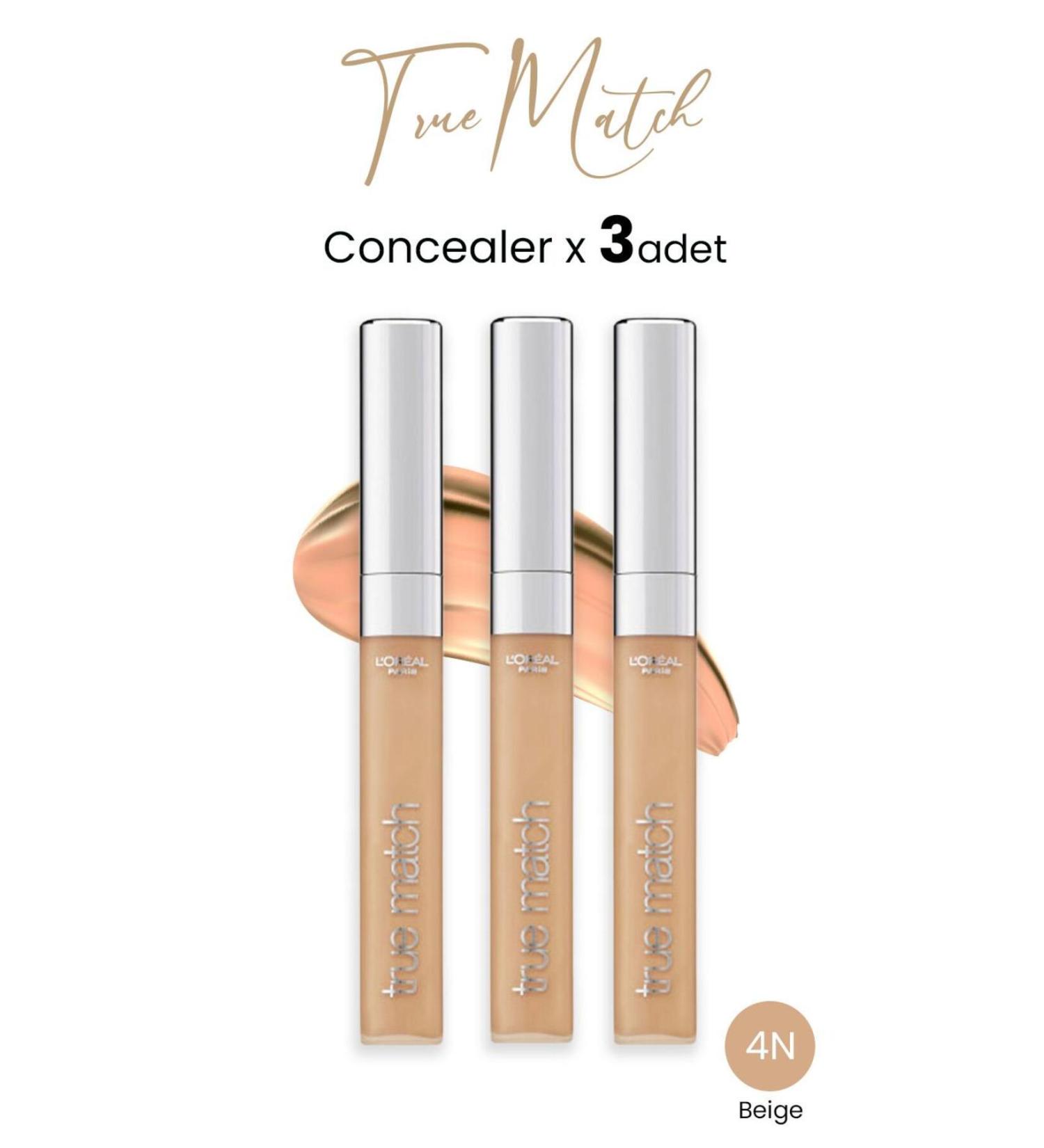 L'Oreal Paris Loreal Paris True Match Concealer 4N Beige x 3 Pcs