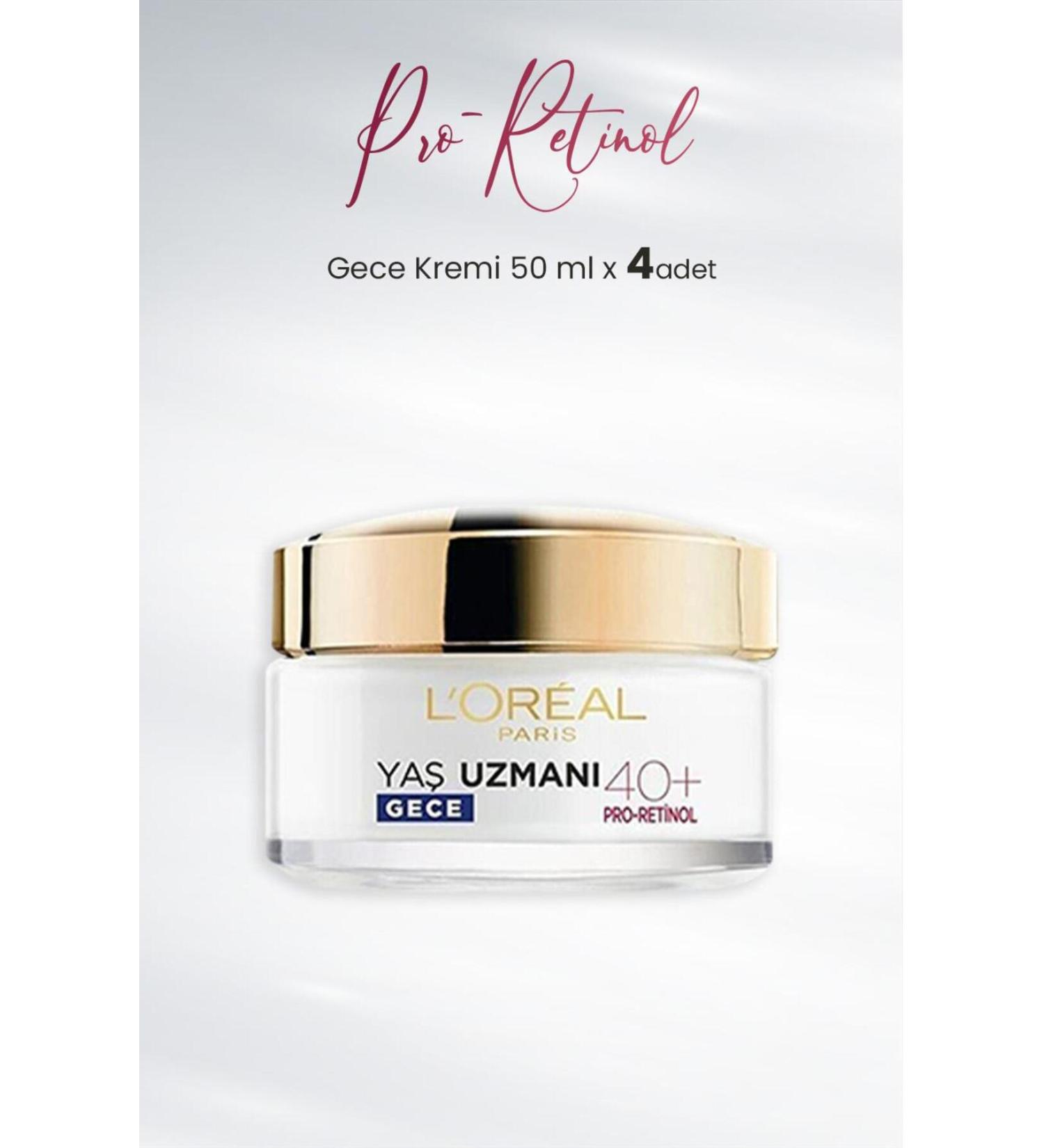 L'Oreal Paris Age Expert Night Cream 40+ Pro-retinol 50 Ml X 4 Pieces