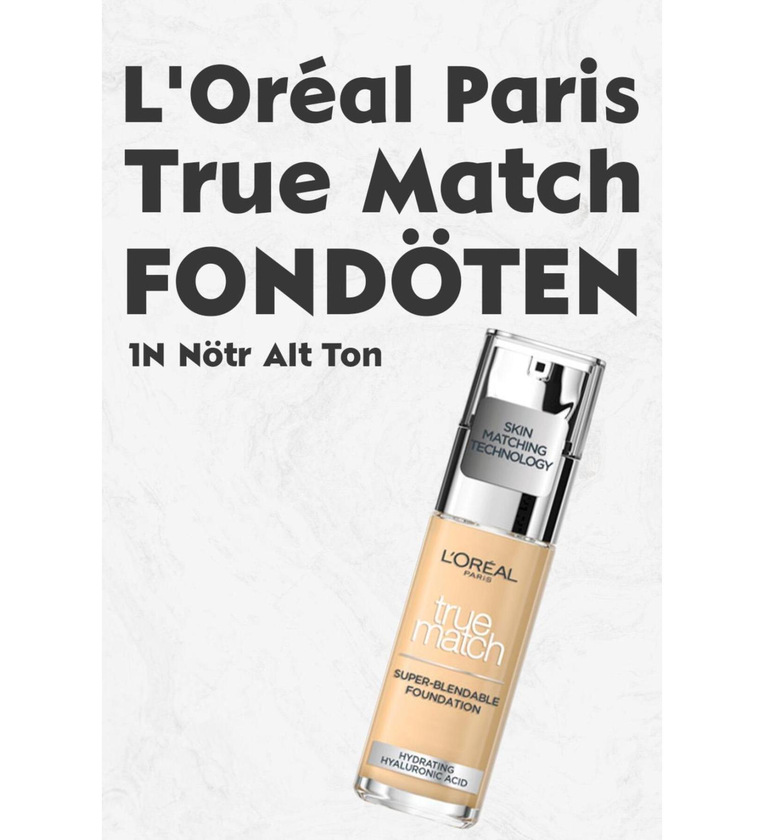 L'Oreal Paris Loreal Paris True Match Foundation 1N Neutral Undertone