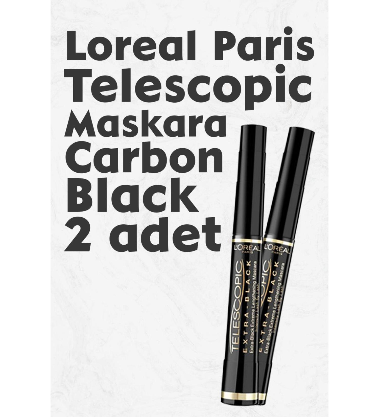 L'Oreal Paris Telescopic Carbon Black Mascara Black X 2 Pieces