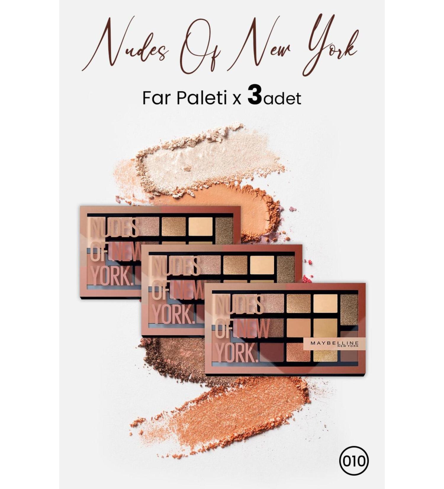 Maybelline New York Maybelline Nudes Of New York 010 Eyeshadow Palette x 3 Pcs