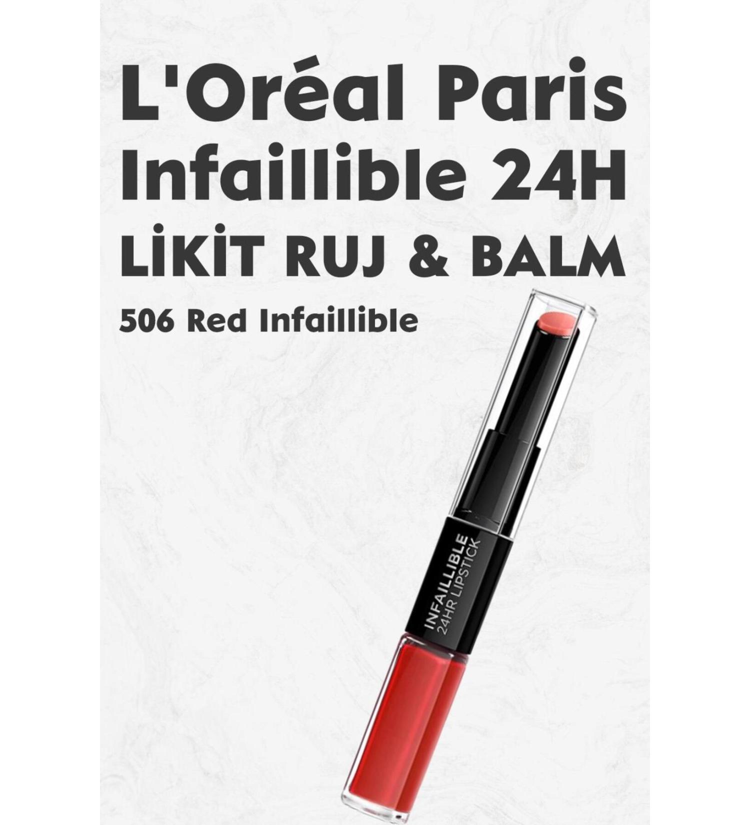 L'Oreal Paris Infaillible 24h Lasting Liquid Lipstick & Balm 506 Red Infaillible