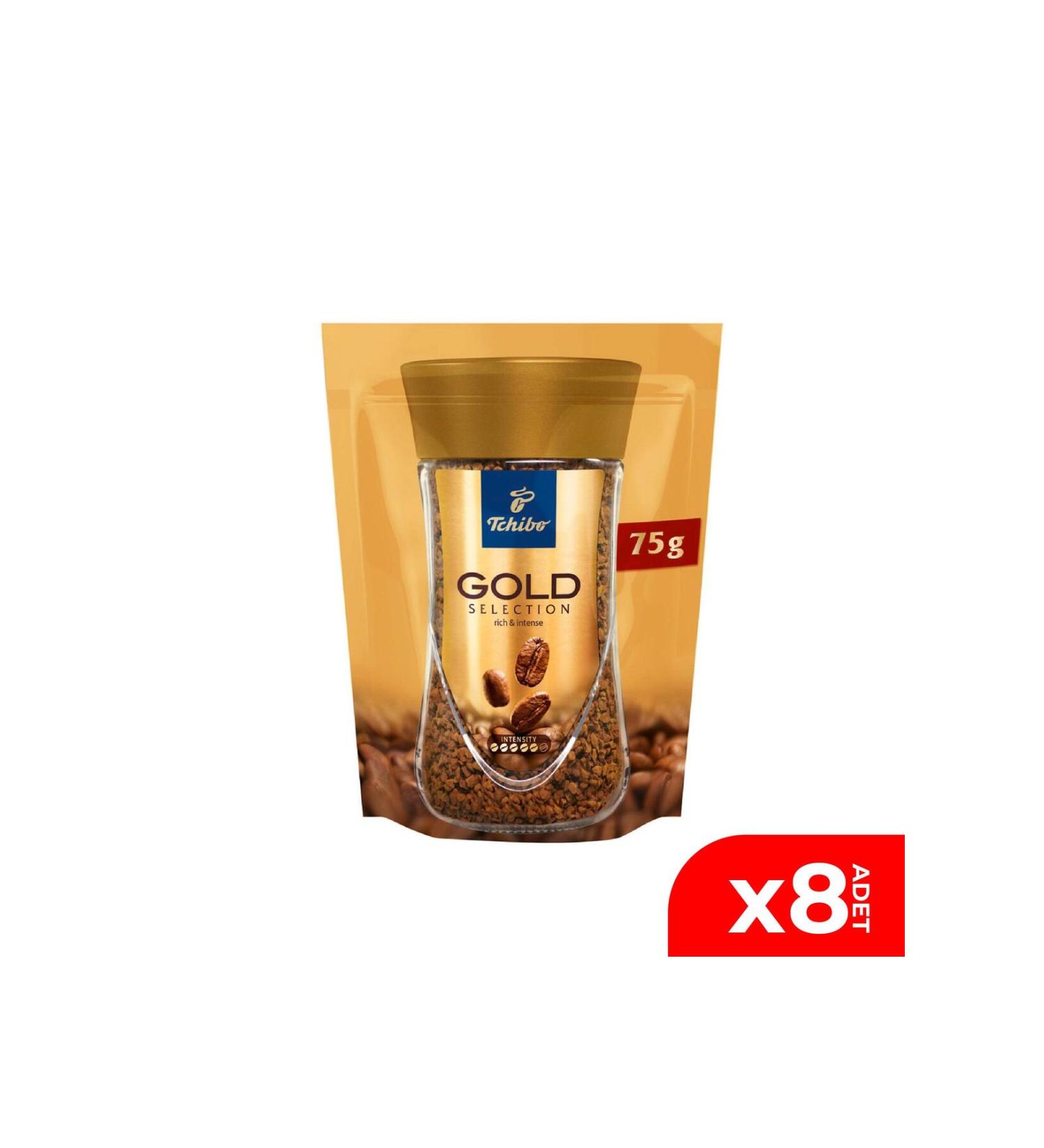 Tchibo Gold Selection Instant Coffee Economic Package 75 Gr. 8 Pack