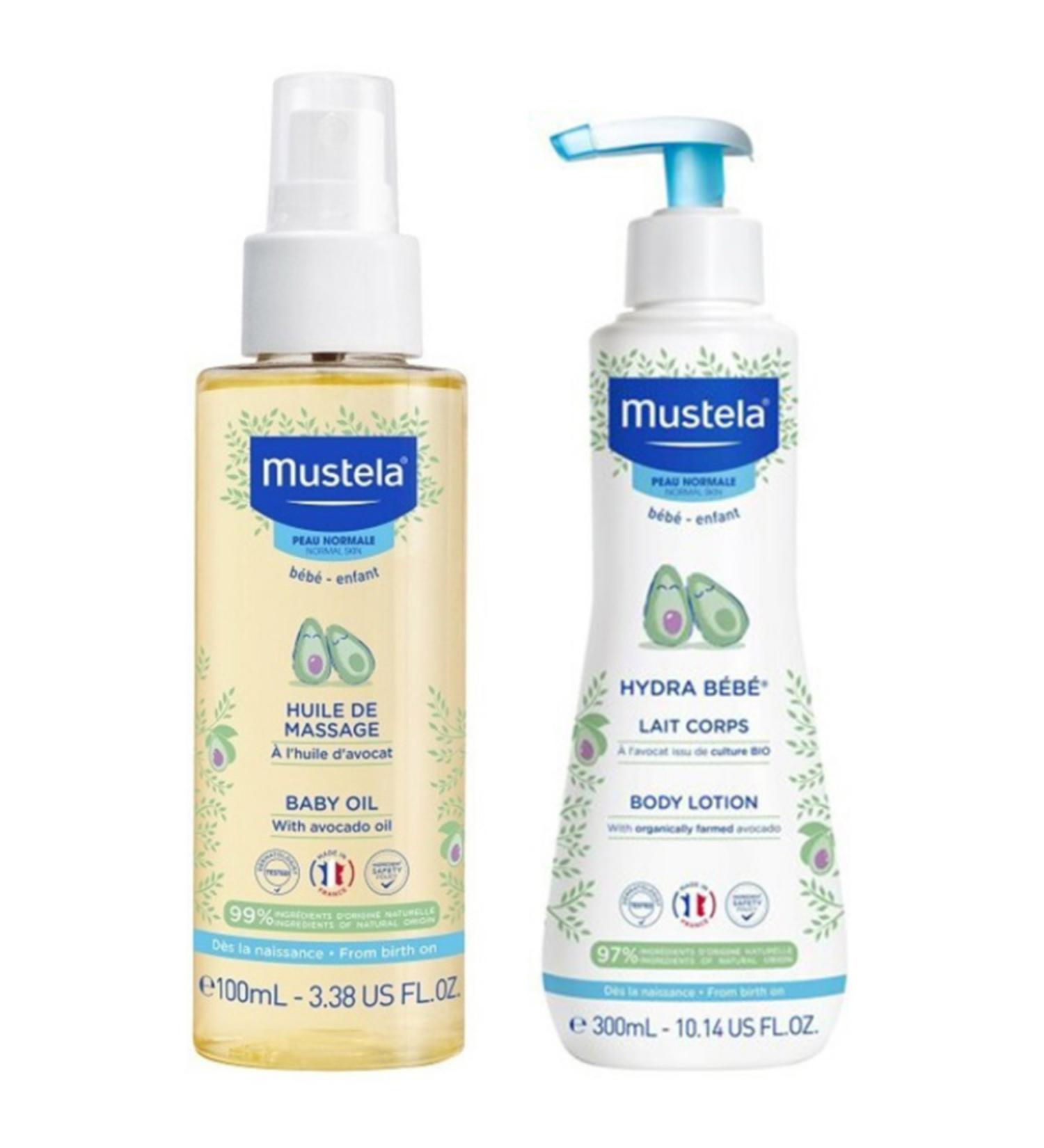 Mustela Baby Care Massage Oil 100ml-Mustela Hydra Baby Daily Use Body Lotion 300ml