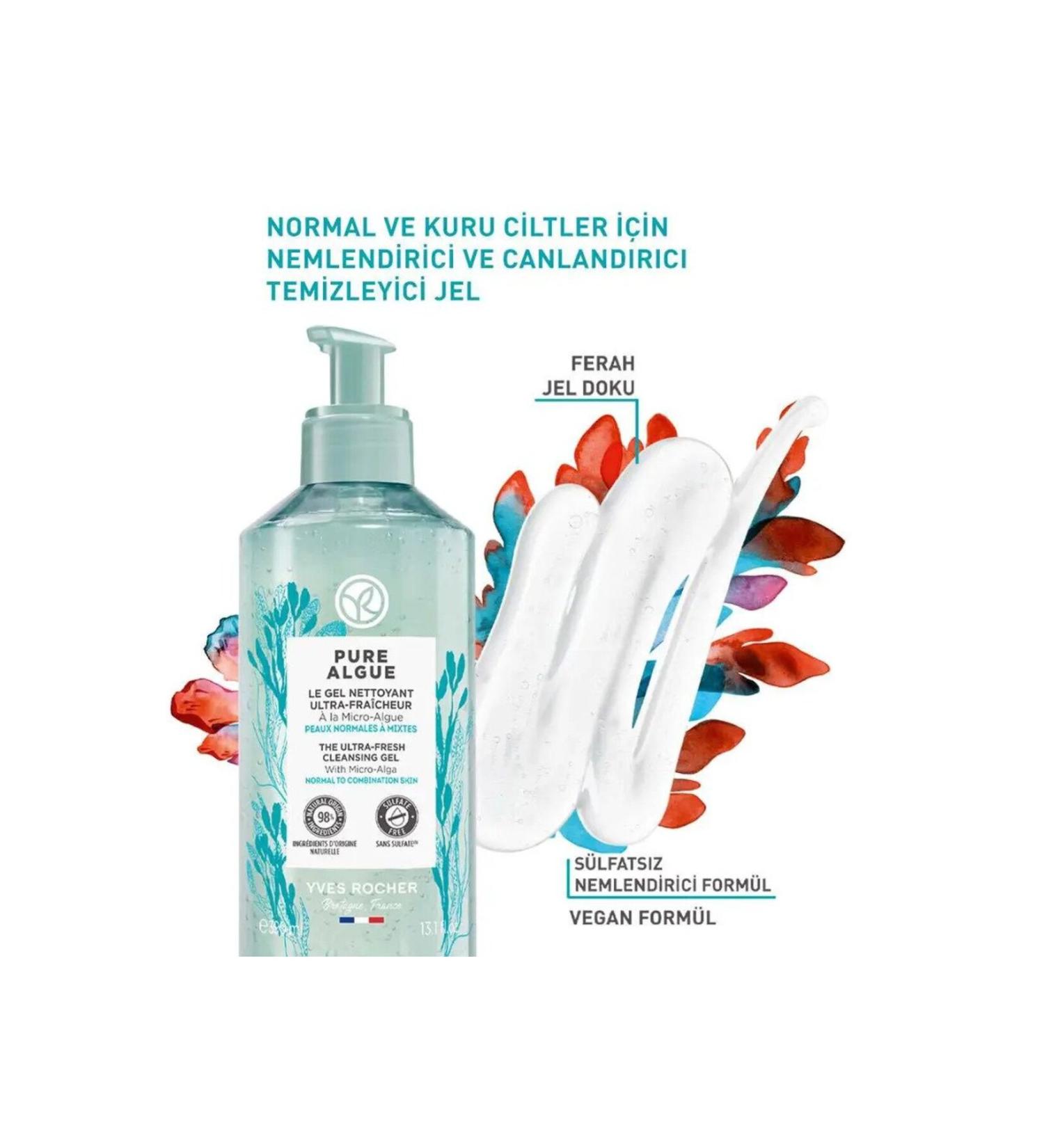 Yves Rocher - Face Wash Gel - Normal and Dry Skin / Pure Algue - 390ml