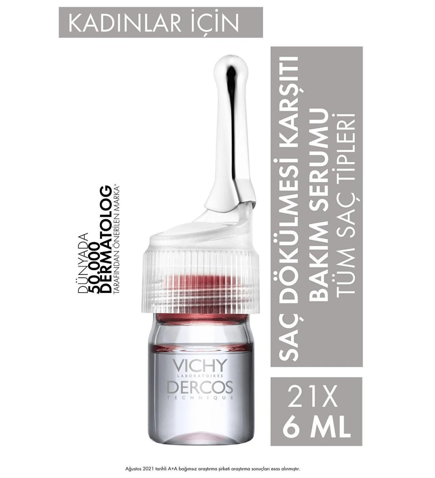 Vichy Dercos Aminexil Clinical 5 21x6ml - Anti Hair Loss Strengthening Serum for Women - Buy Online on GoSupps.com