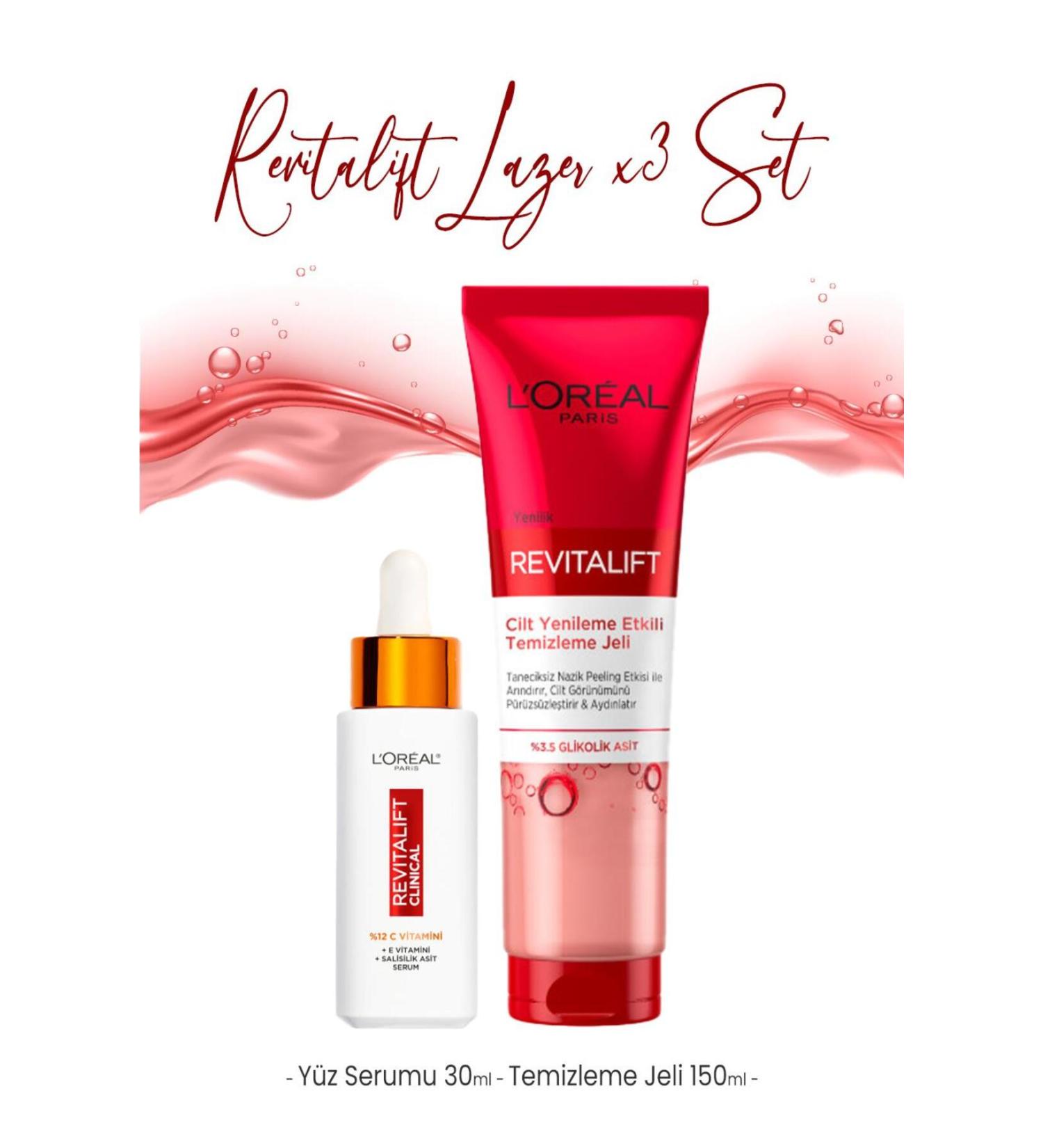 L'Oreal Paris Loreal Paris Revitalift Clinical Serum 30 ml and Cleansing Gel 150 ml