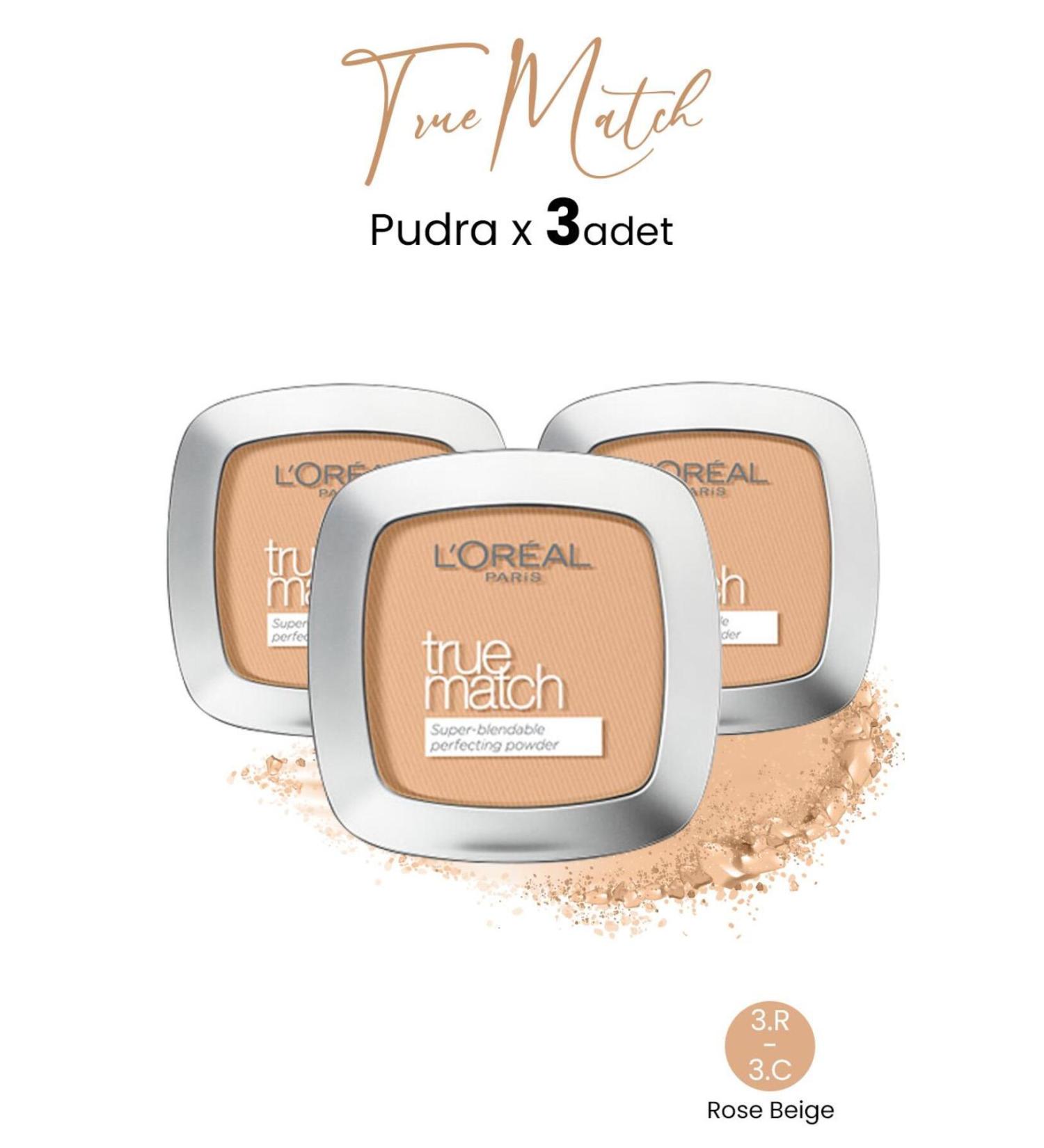 L'Oreal Paris Loreal Paris True Match Powder 3.R-3.C Rose Beige x 3 Pcs