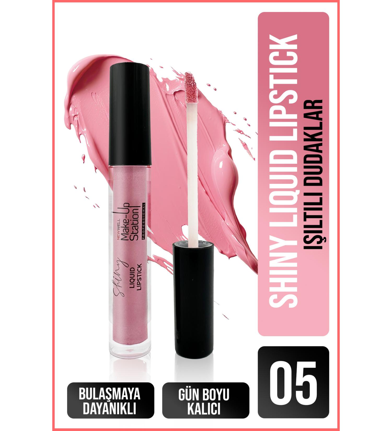 New Well Make Up Station Shiny Liquid Lipstick 05