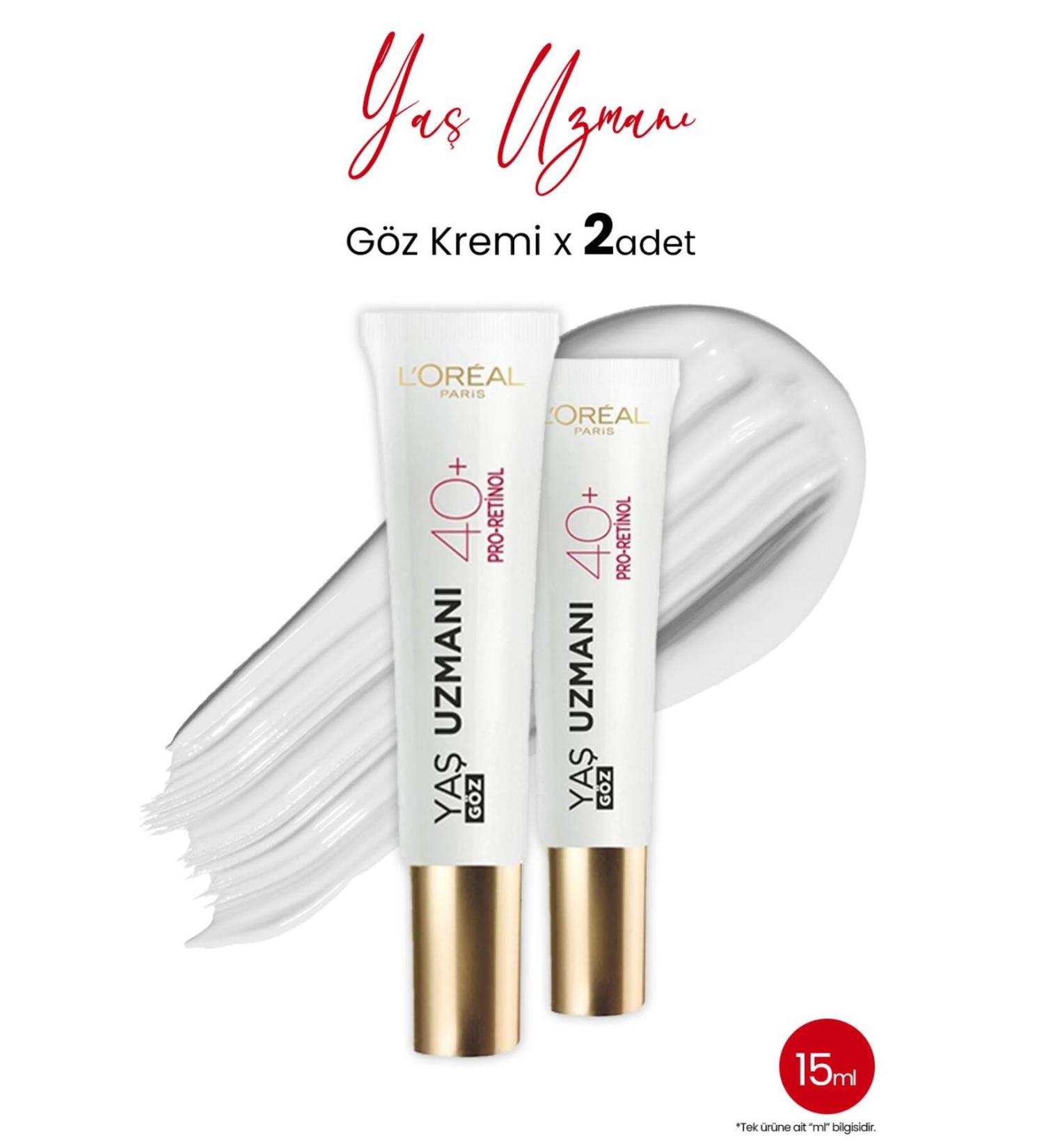 L'Oreal Paris Loreal Paris Age Expert Brightening Eye Cream 40+ 15 ml x 2 Pcs