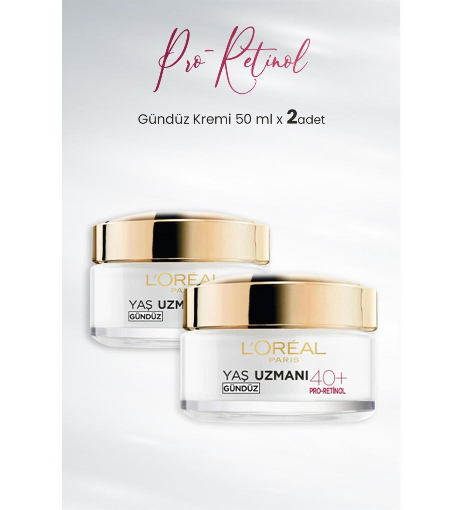 L'Oreal Paris Day Cream 40+ Pro-retinol 50 Ml X 2 Pieces