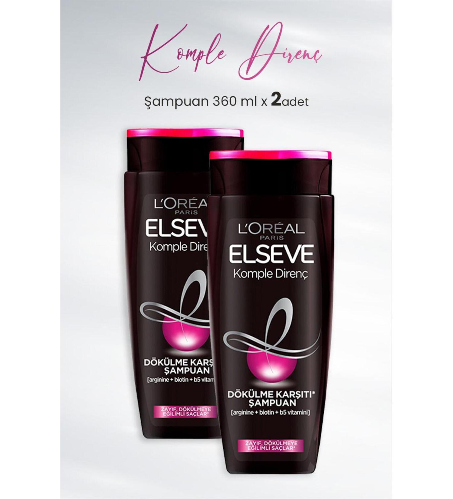 Elseve Complete Resistance Anti-Hair Loss Shampoo 360 ml X 2 Pieces