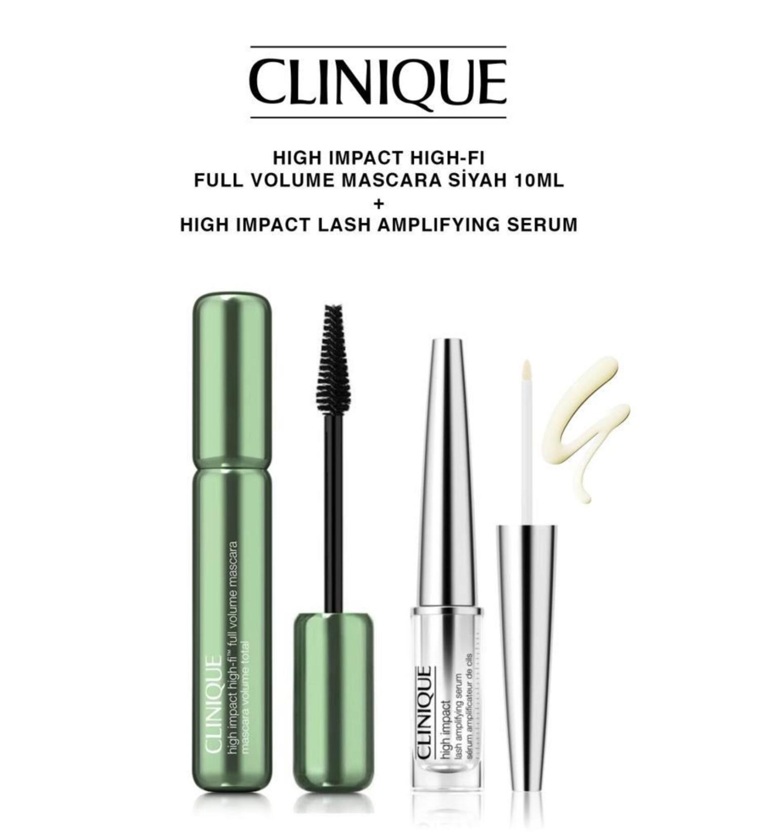 Clinique High Impact High-Fi Intense Volume Mascara-Eyebrow Lash Enhancing Mascara Set