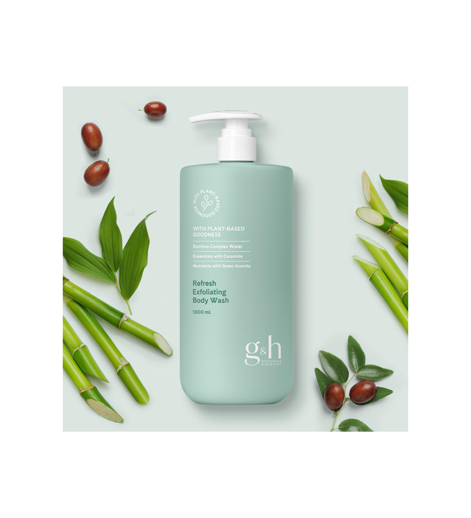 G&h Plant-Based Ingredients Alcohol and Paraben Free Exfoliating Vegan Shower Gel - 1 KG