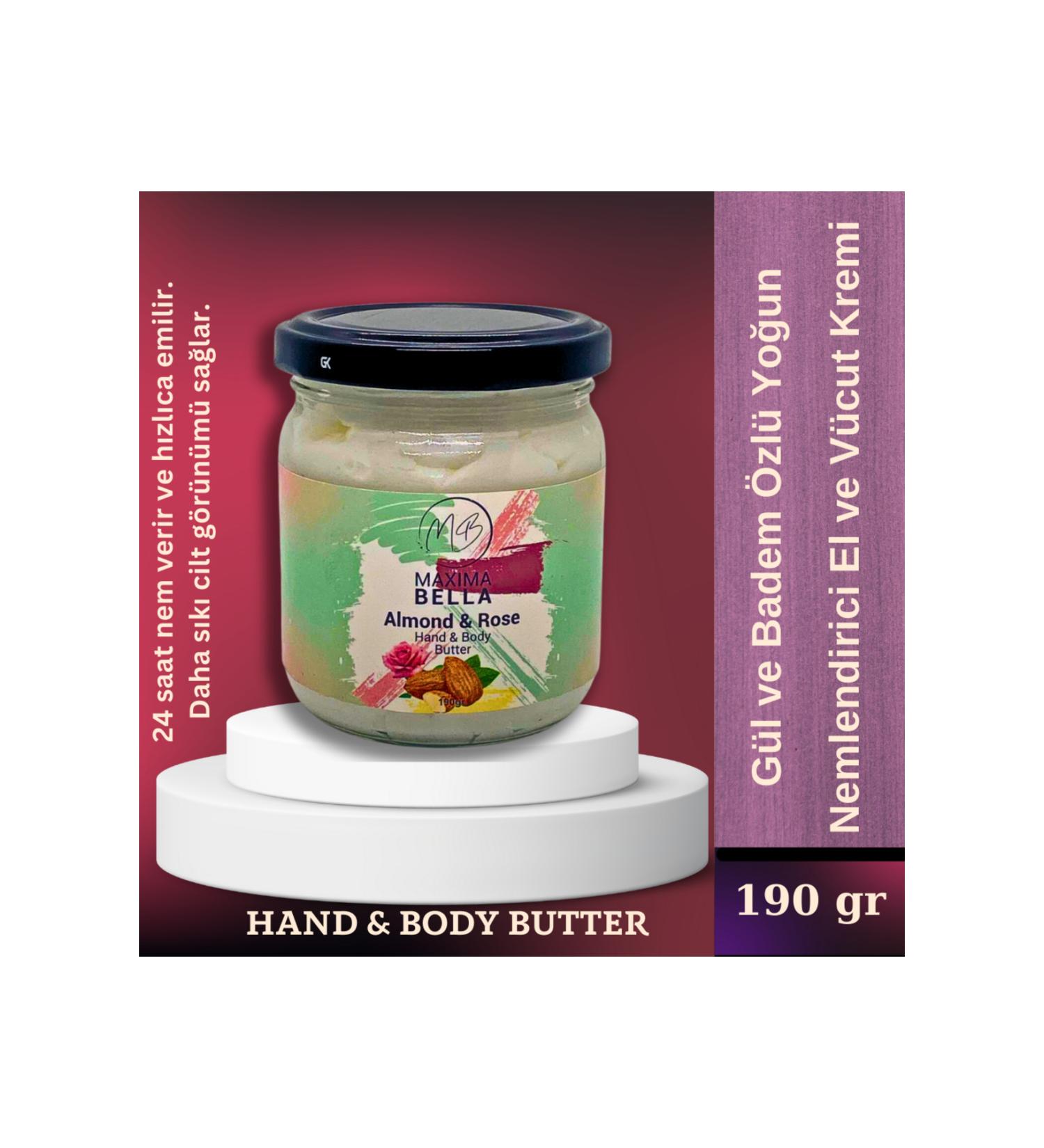 Maxima Bella Rose and Almond Extract Intensive Moisturizing Hand and Body Cream