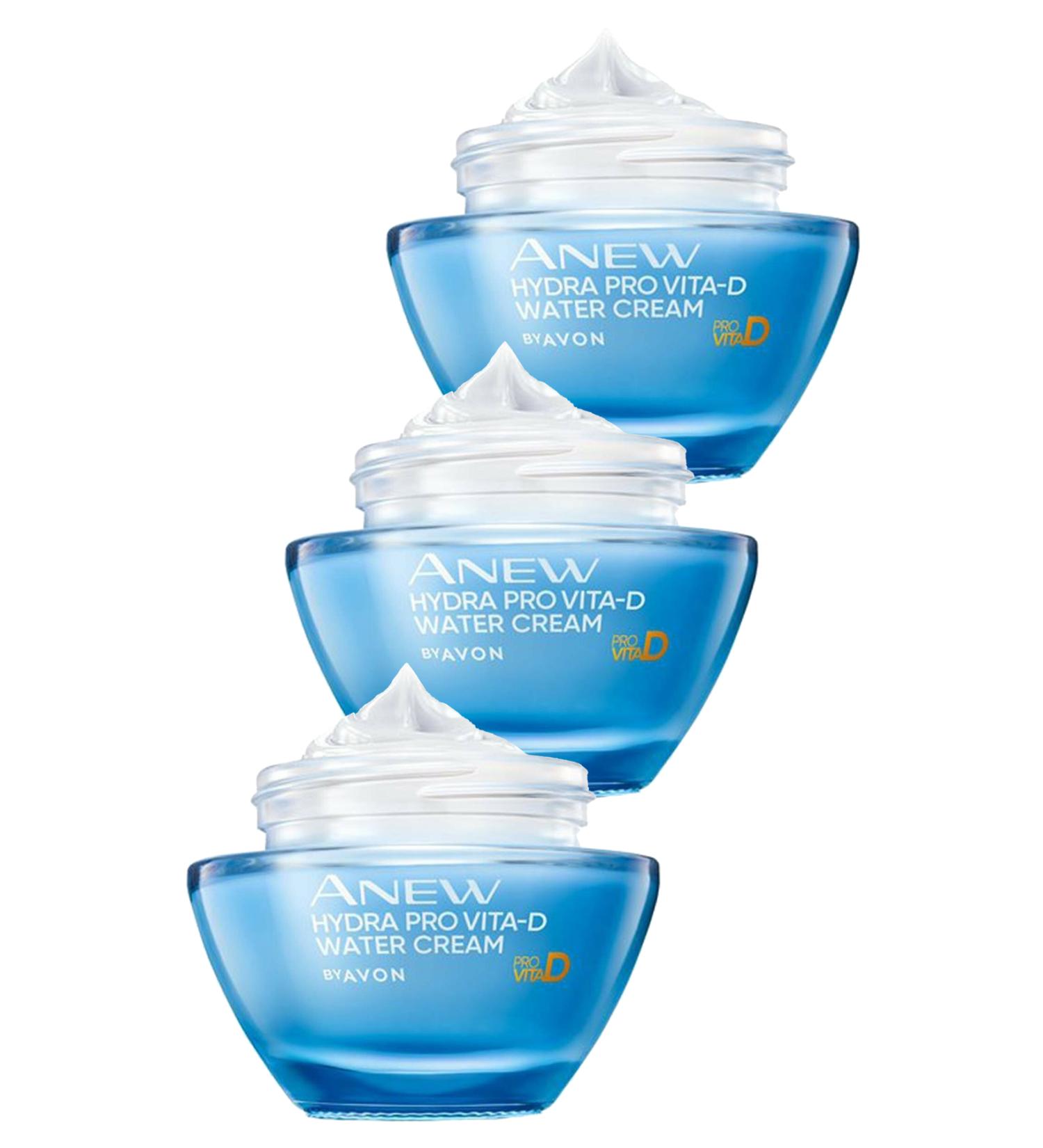 Avon Anew Hydra Pro Vita D Water Based Face Cream 50 Ml. Triple Set
