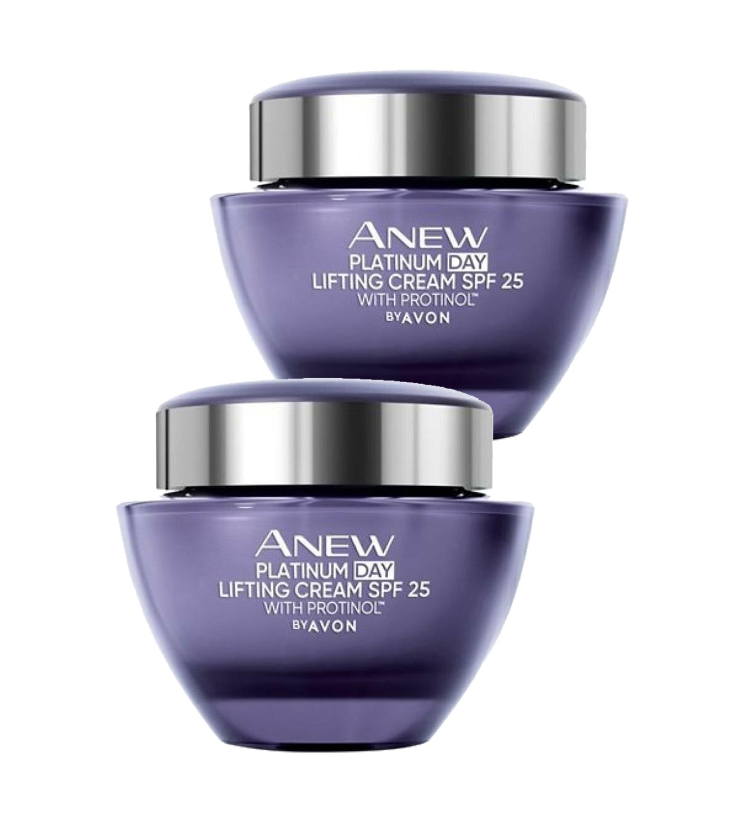 Avon Anew Platinum Day Face Cream Spf25 50 Ml. Duo Set