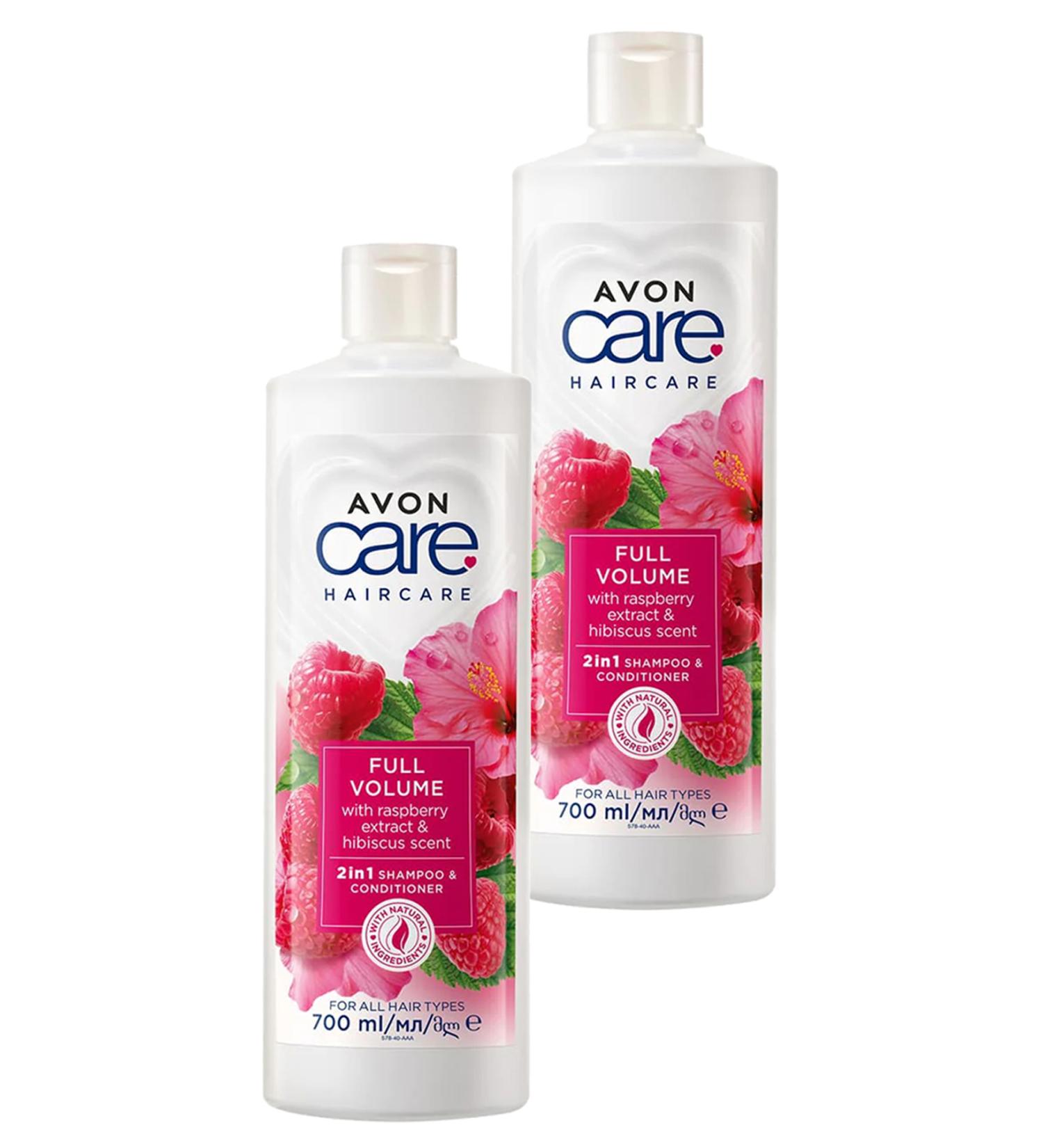 Avon Care Raspberry and Hibiscus Scented Shampoo and Conditioner 700 Ml. Duo Set - Buy Online on GoSupps.com