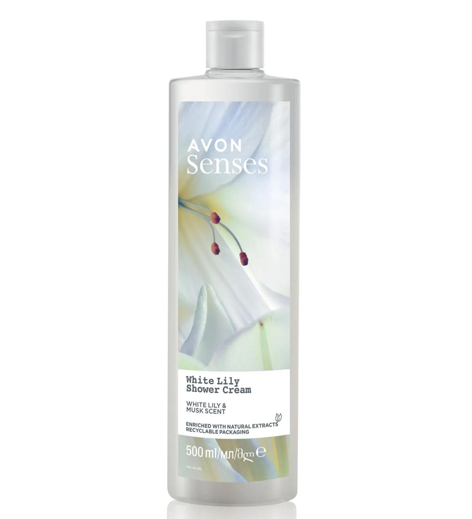 Avon Senses White Lily White Lily Scented Shower Gel 500 Ml.