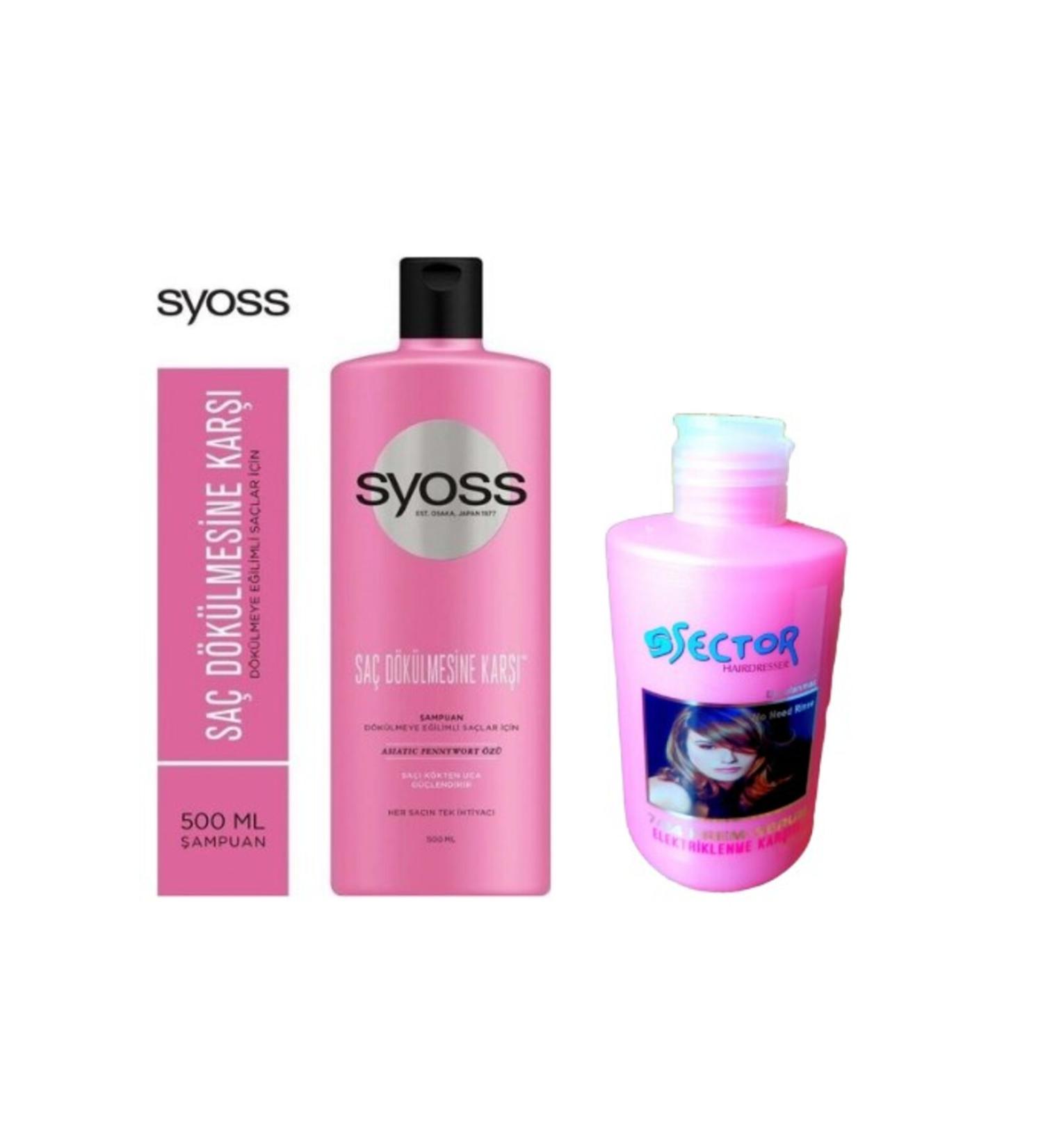 Syoss Anti Hair Loss Shampoo 500 Ml + Sector 7/24 Hair Styling Cream