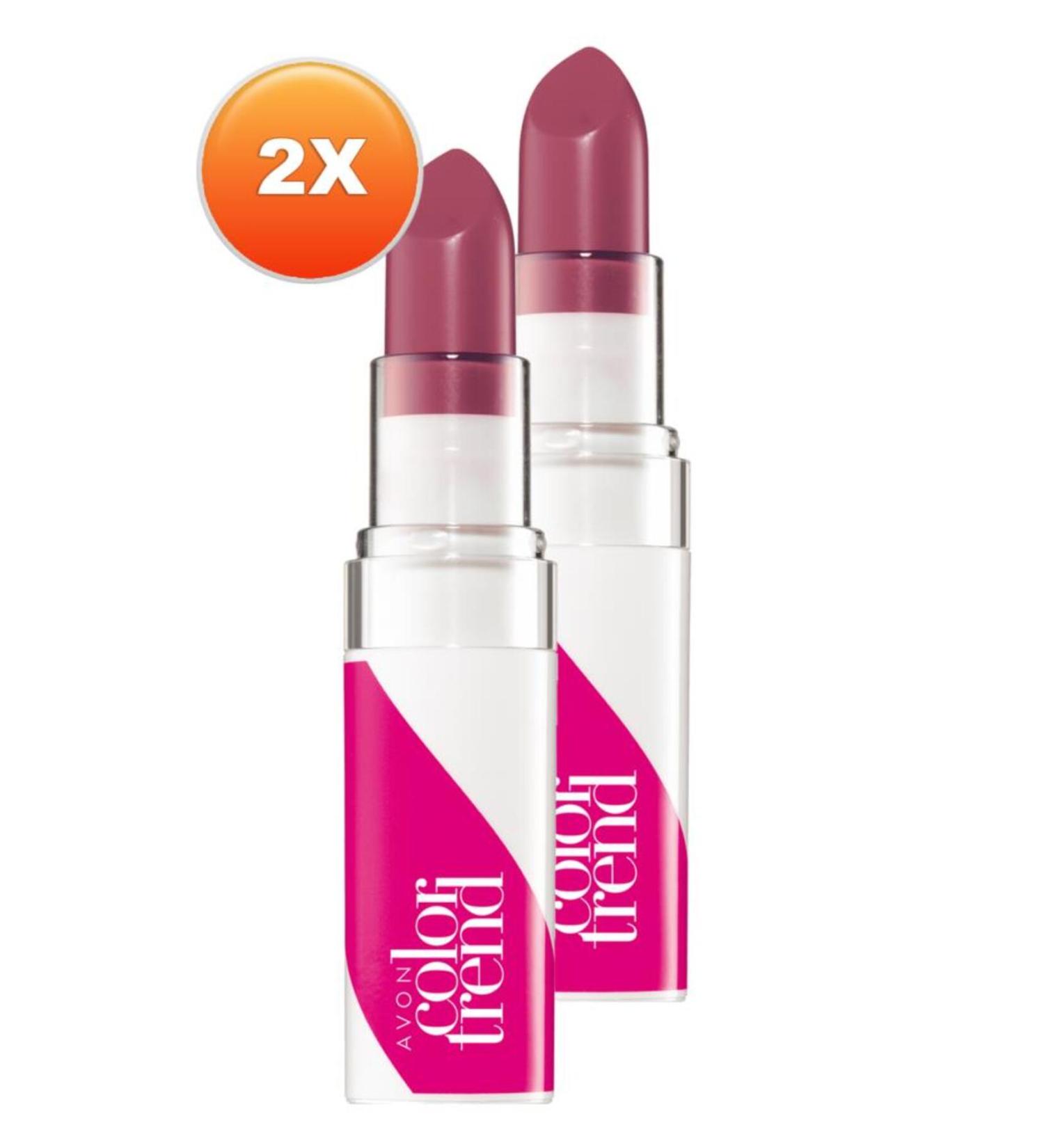 Avon Color Trend Kiss N Go Lipstick Amethyst Double Set