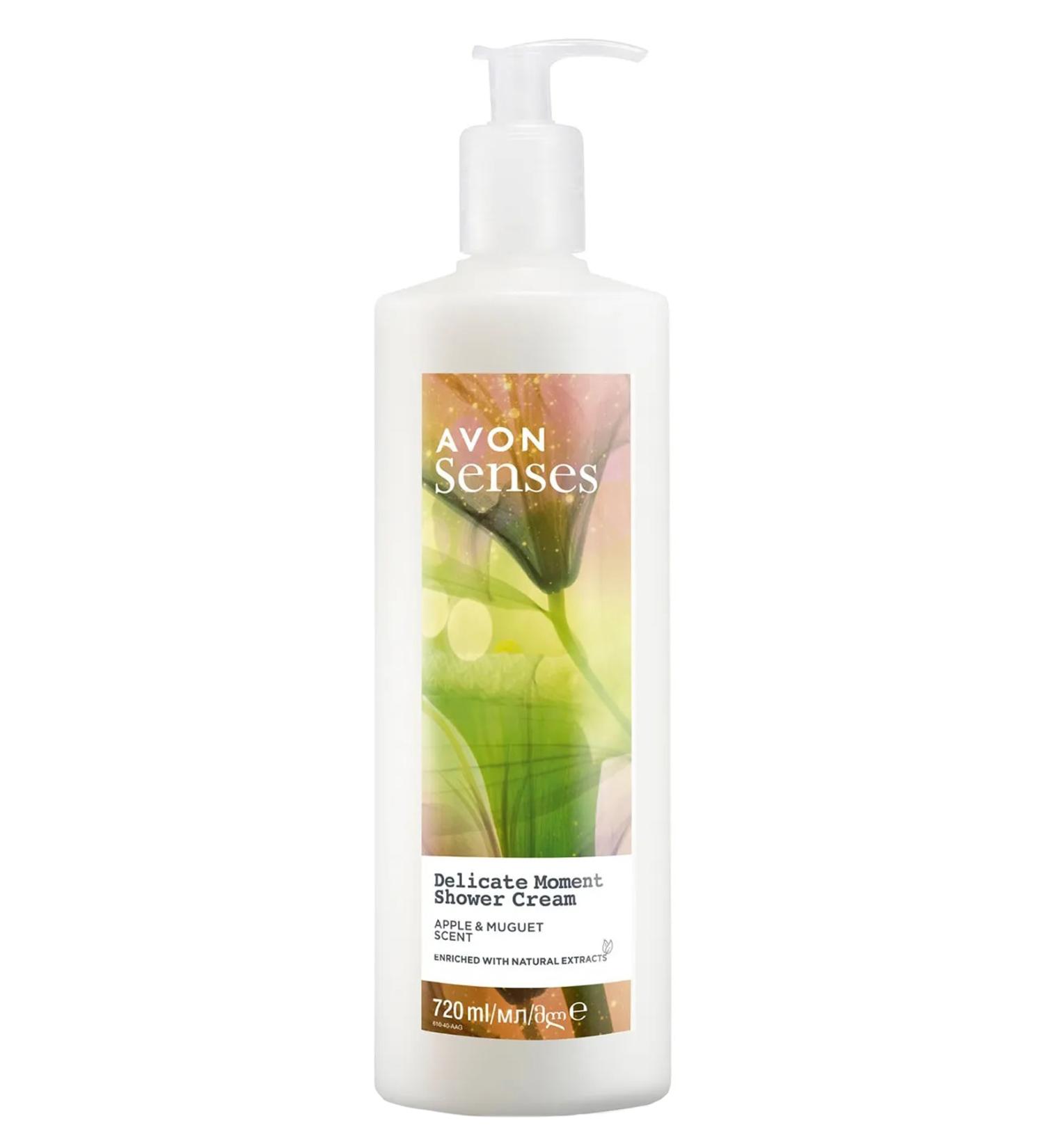 Avon Senses Delicate Moment Apple and Lily of the Valley Scented Cream Shower Gel 720 Ml.