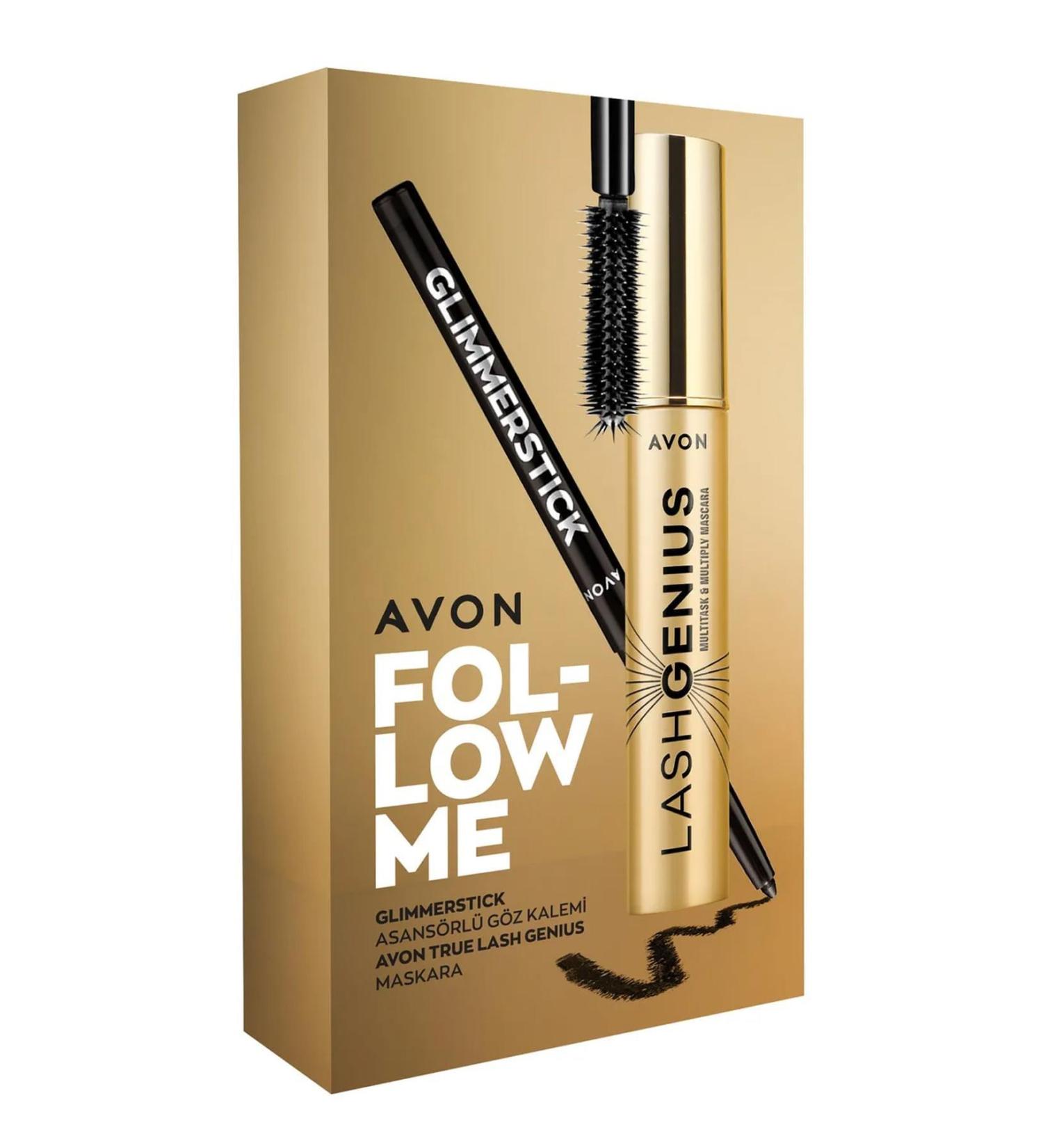Avon Follow Me Eyeliner Blackest Black and Genius Mascara Gift Package - Buy Online on GoSupps.com