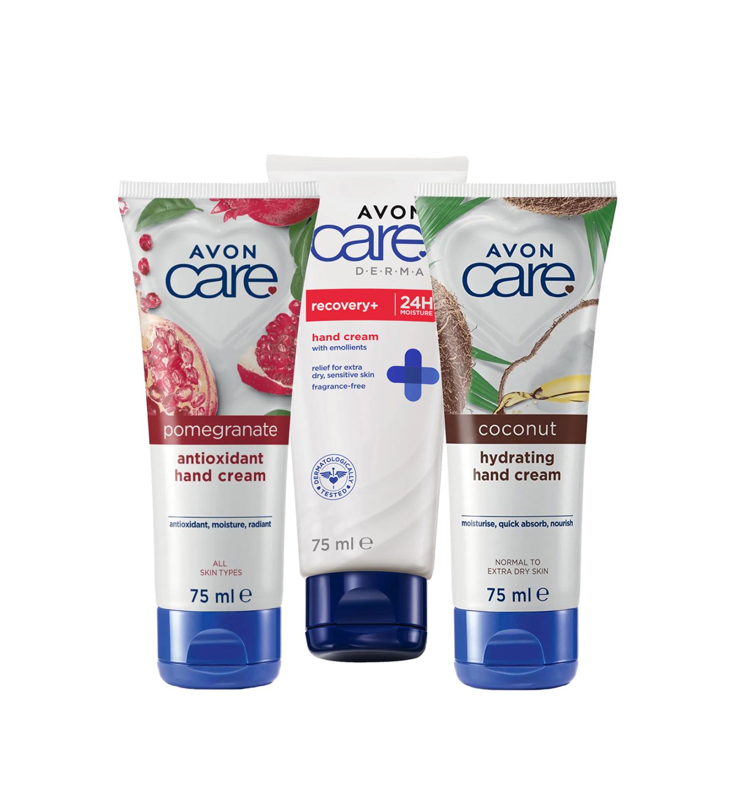Avon Care Pomegranate Extract Coconut Oil and Repairing Moisturizing Hand Cream Package - Buy Online on GoSupps.com