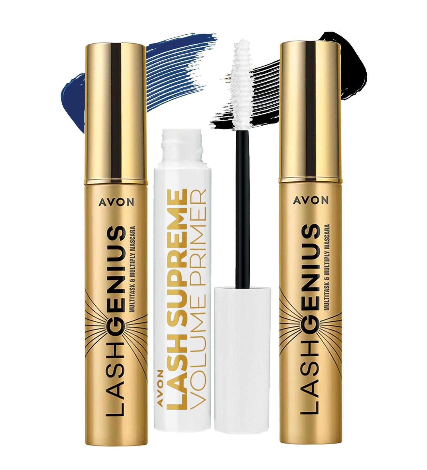 Avon True Lash Genius 5 Effect Blue Black Mascara And Mascara Base Package - Buy Online on GoSupps.com