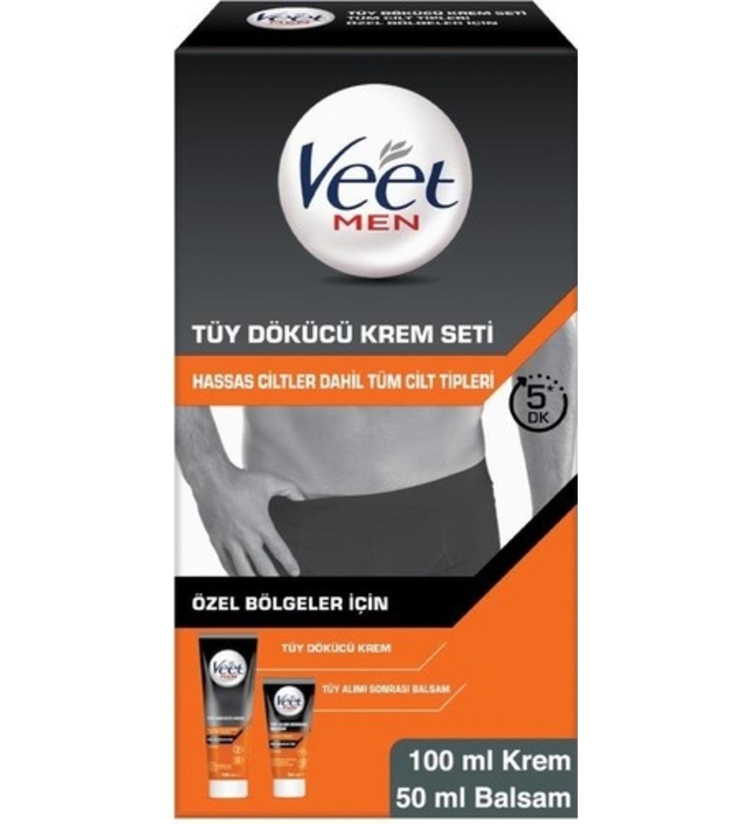 Veet Men's Private Areas Hair Removal Cream Set 100+50 ml -