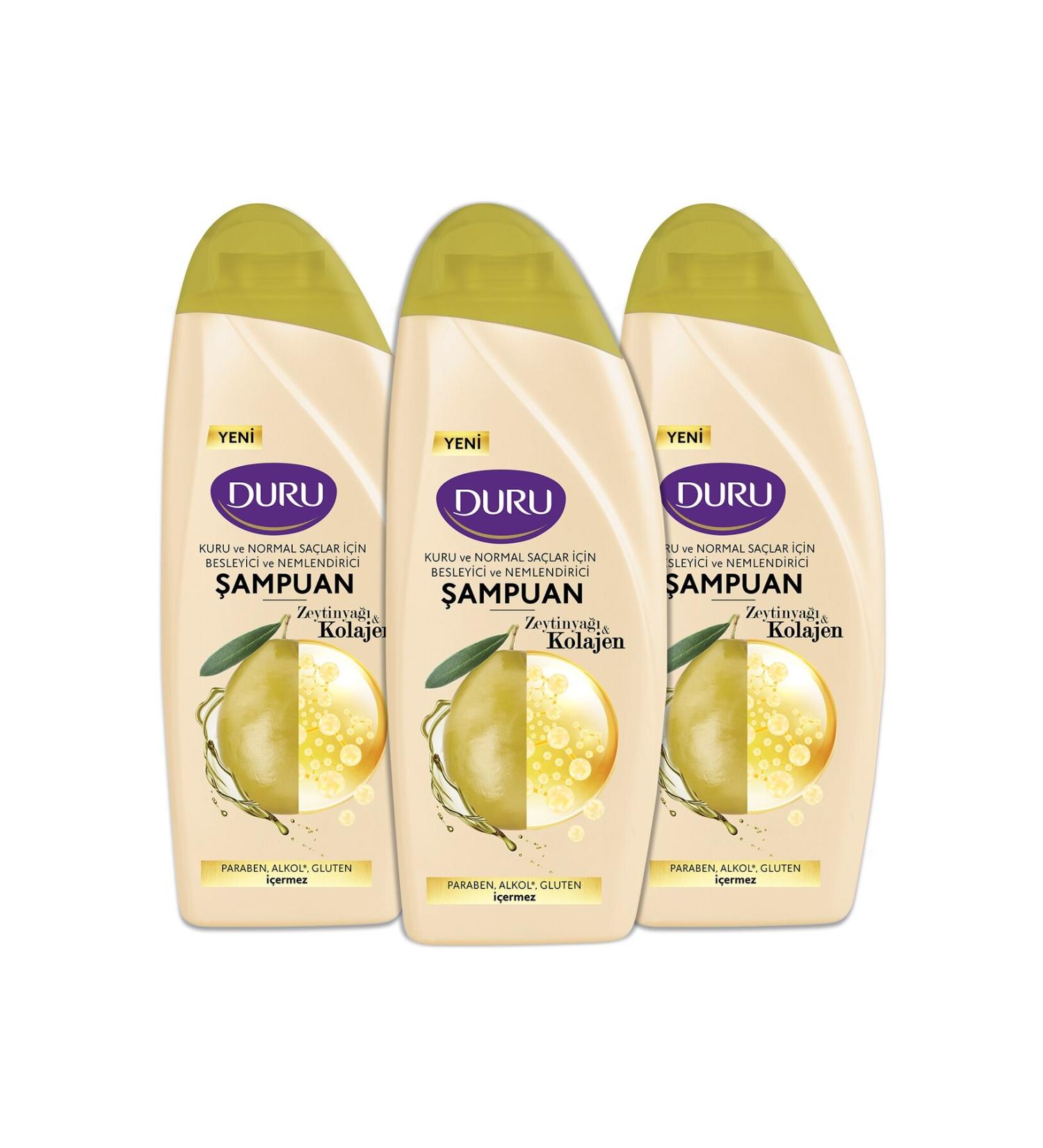 Duru Olive Oil & Collagen Shampoo 3 x 500 ML