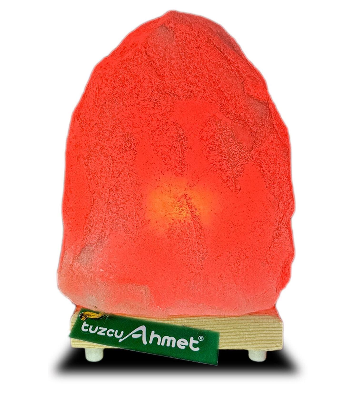 Tuzcu Ahmet Natural Rock Salt Salt Lamp 3-4 Kg Red Light - Buy Online on GoSupps.com