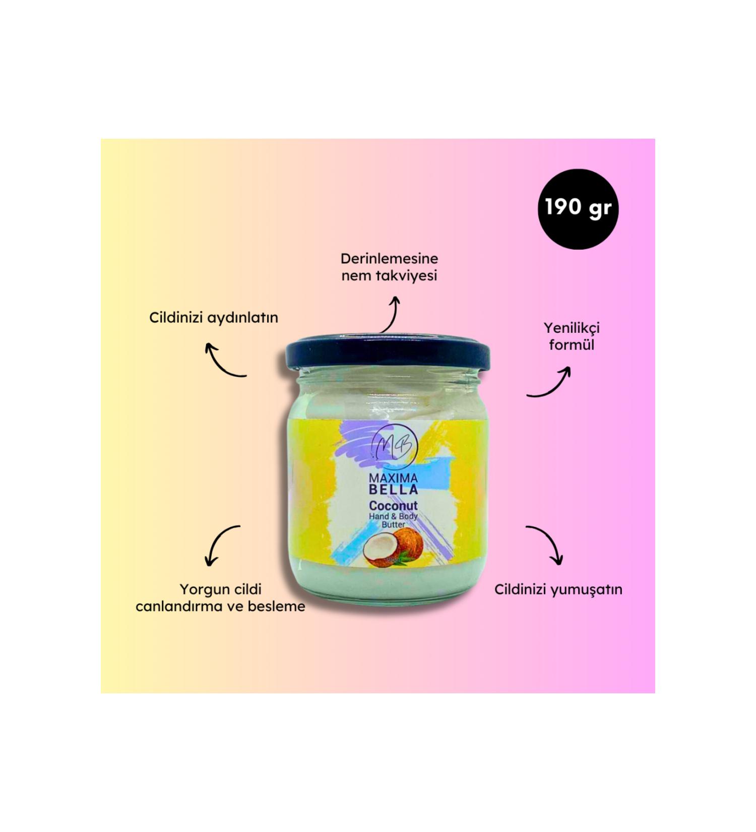 Maxima Bella Coconut Essence Intensive Moisturizing Hand and Body Cream | 190gr |