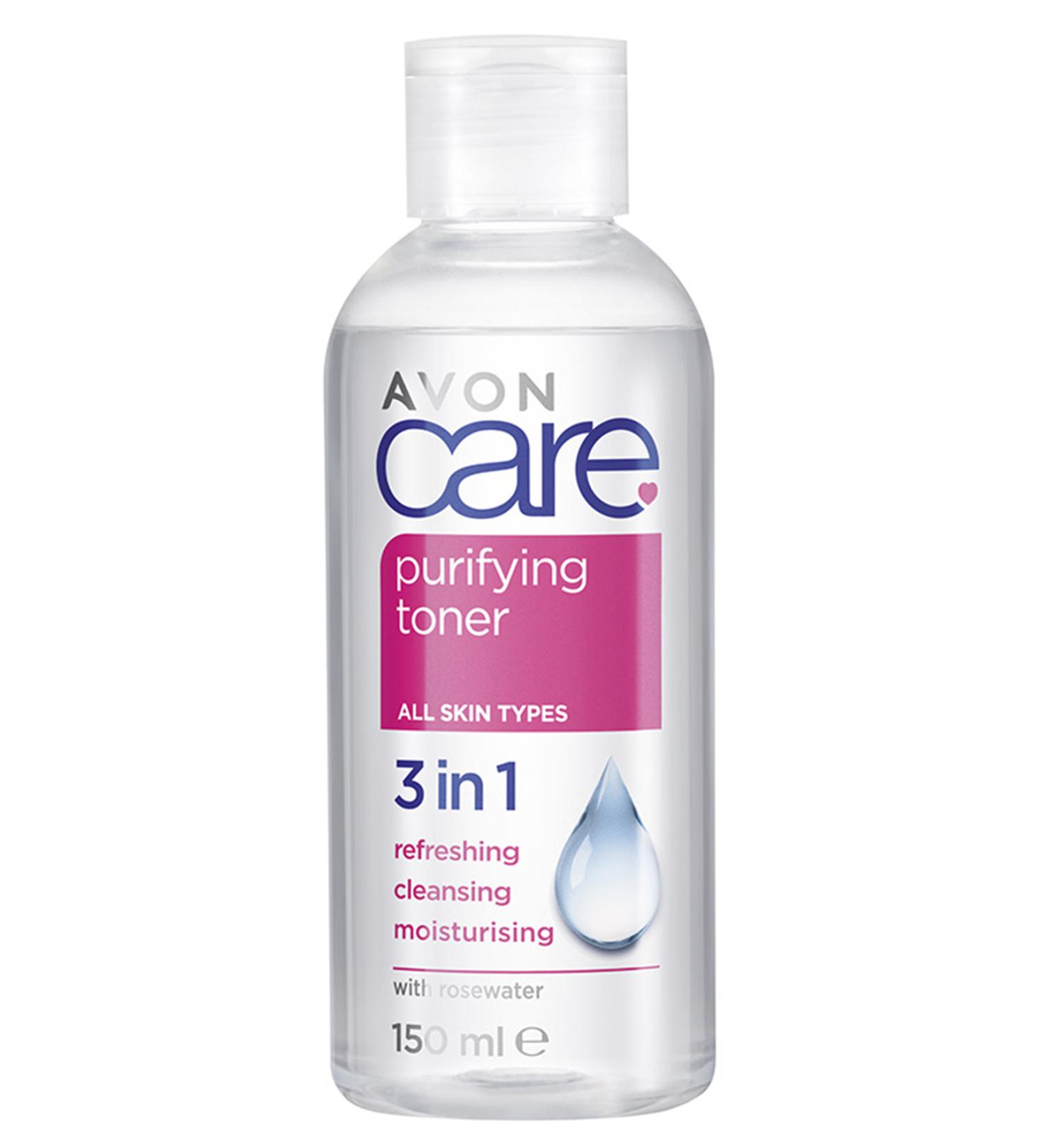 Avon Care Purifying Toner 3 In 1 Skin Cleansing Toner with Rose Water 150 Ml.