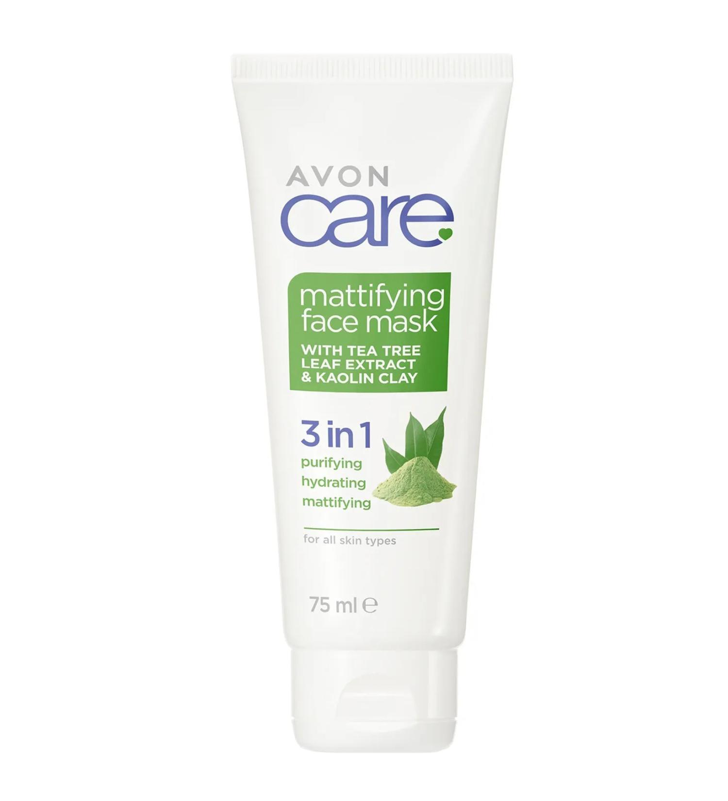Avon Care Mattifying Face Mask with Tea Tree Leaf Extracts and Kaolin Clay 75ml