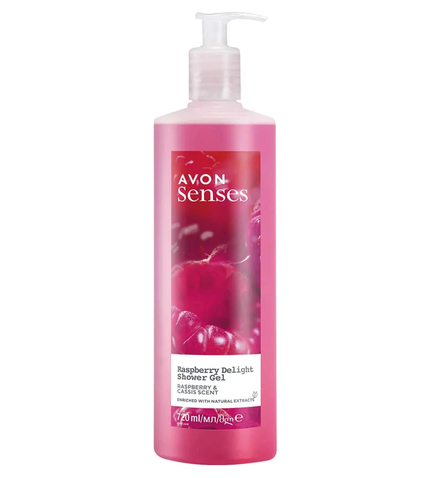 Avon Raspberry Delight Raspberry And Blackcurrant Scented Shower Gel 720 Ml.