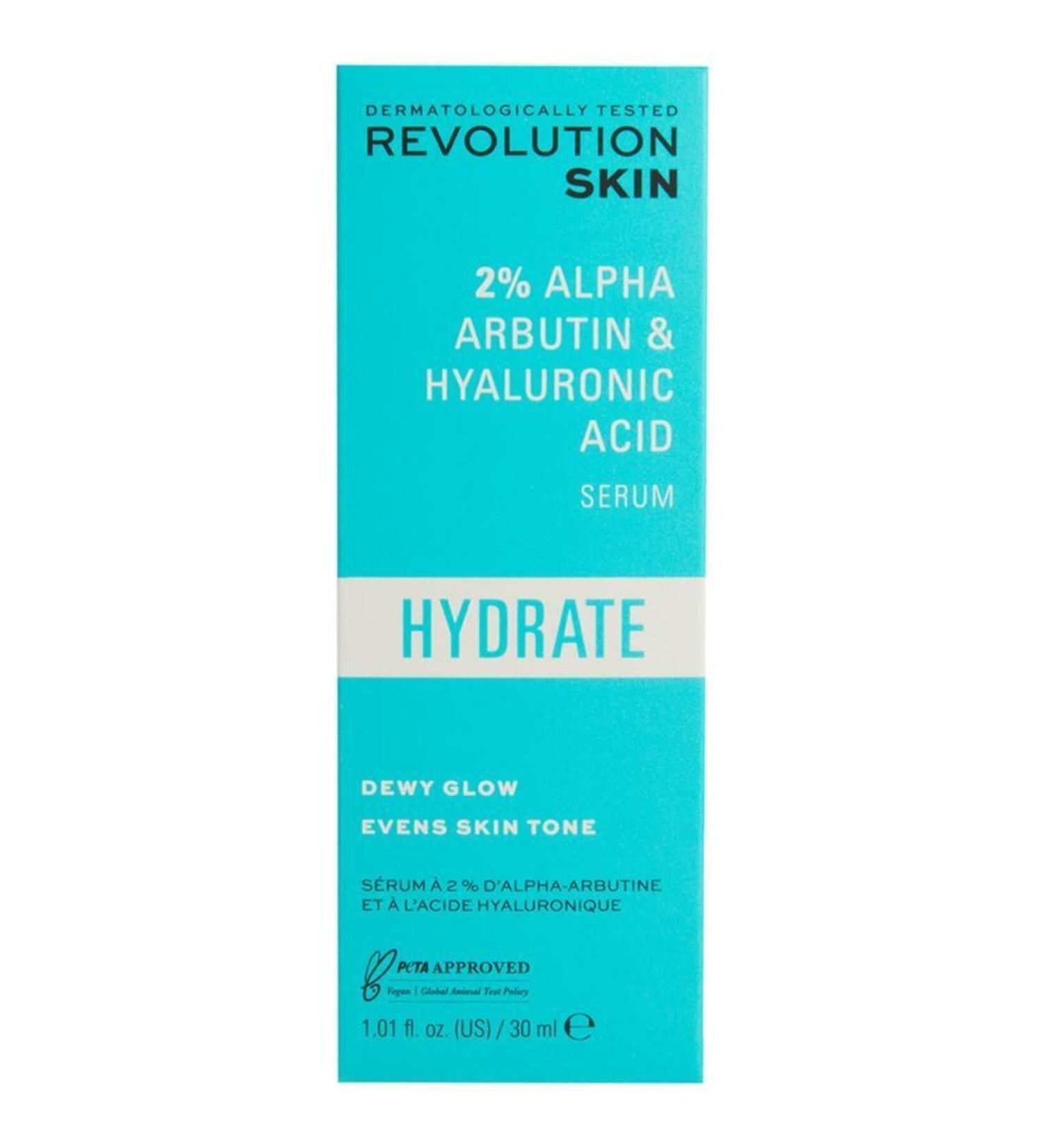 REVOLUTION SKIN CARE Revolutio 2% Alpha Arbutin & Ha Serum Makes You Look Full and Lively 30ml