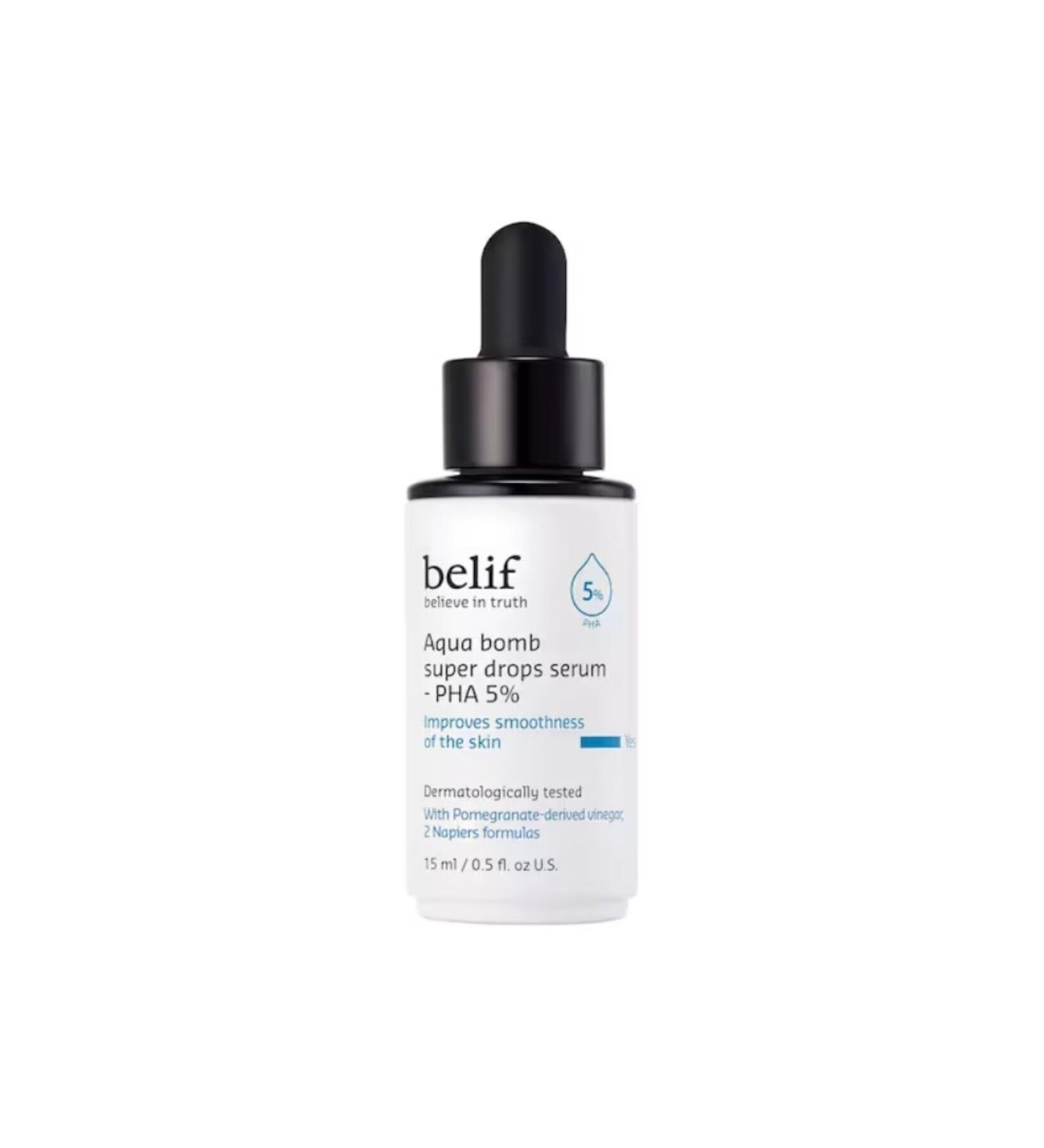 BELIF Aqua Bomb Super Drops - 5% Pha Moisturizing Serum 15 Ml