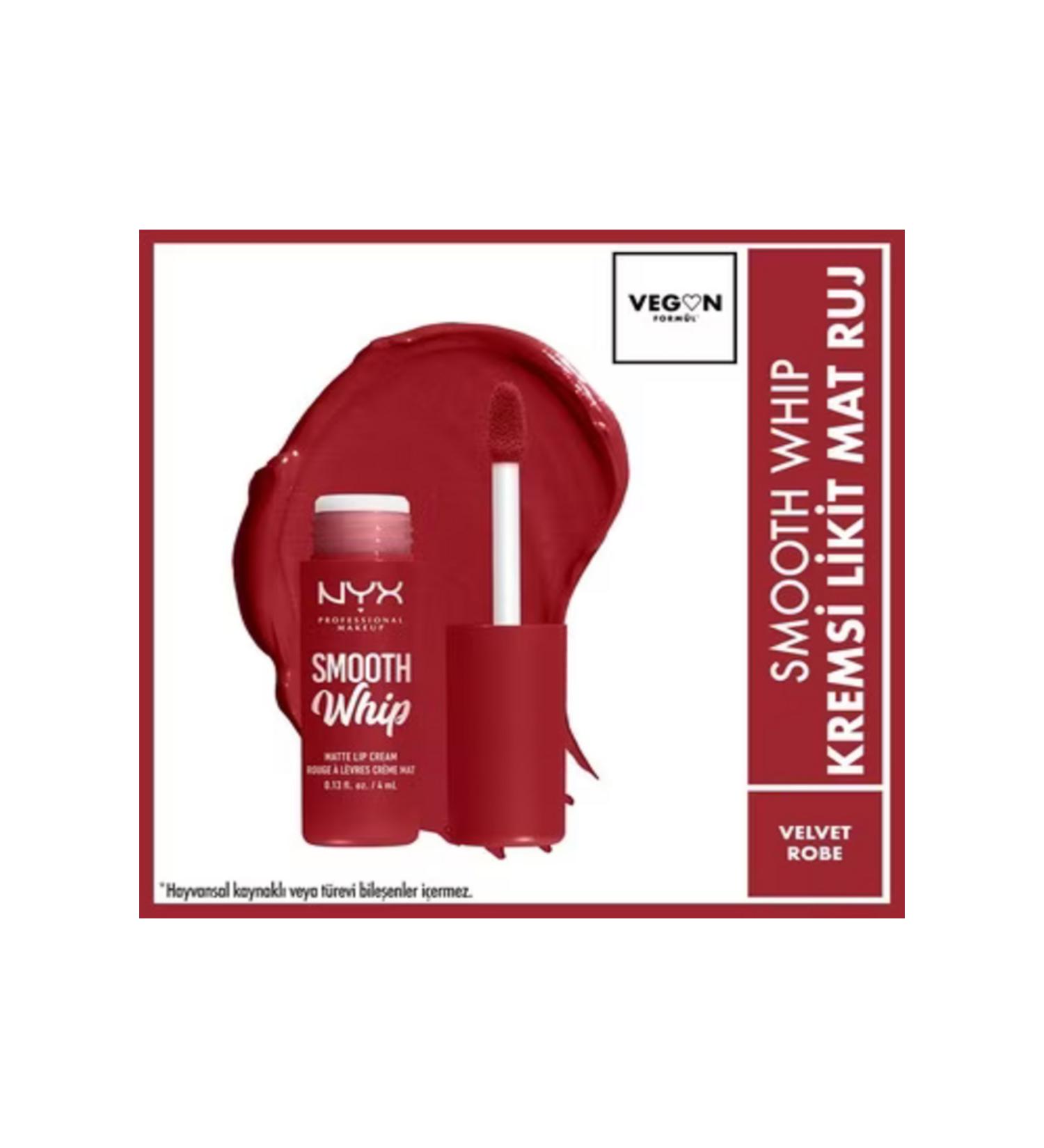 NYX Professional Makeup Smooth Whip Creamy Liquid Matte Lipstick Velvet Robe