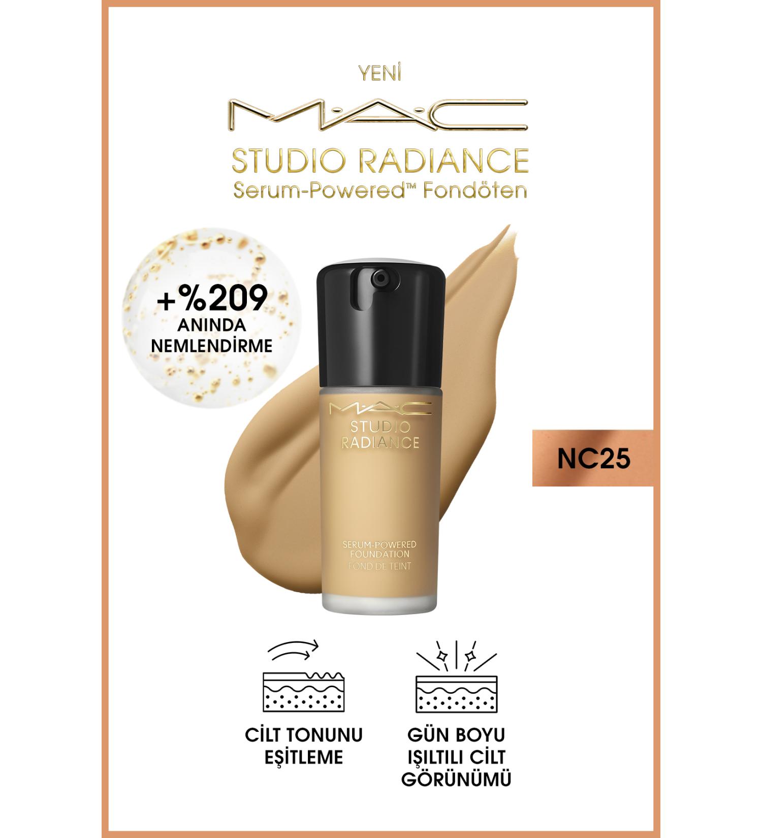 Mac Studio Radiance NC25 Powered Plump and Radiant Skin Serum Foundation--30 ml FNDTN170
