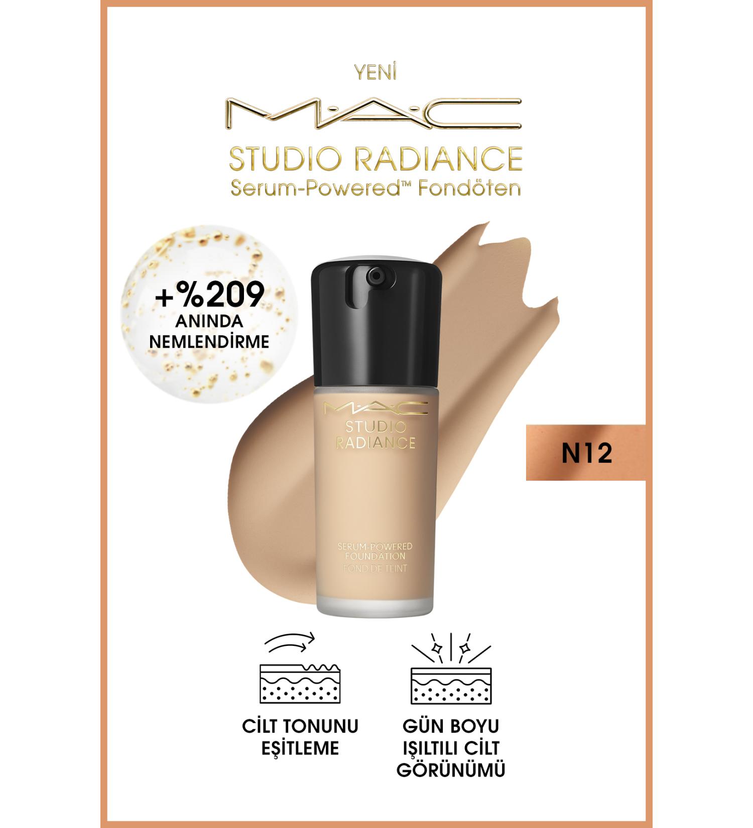 Mac Studio Radiance N12 Powered Serum Foundation for Plump and Radiant Skin 30 ml FNDTN175