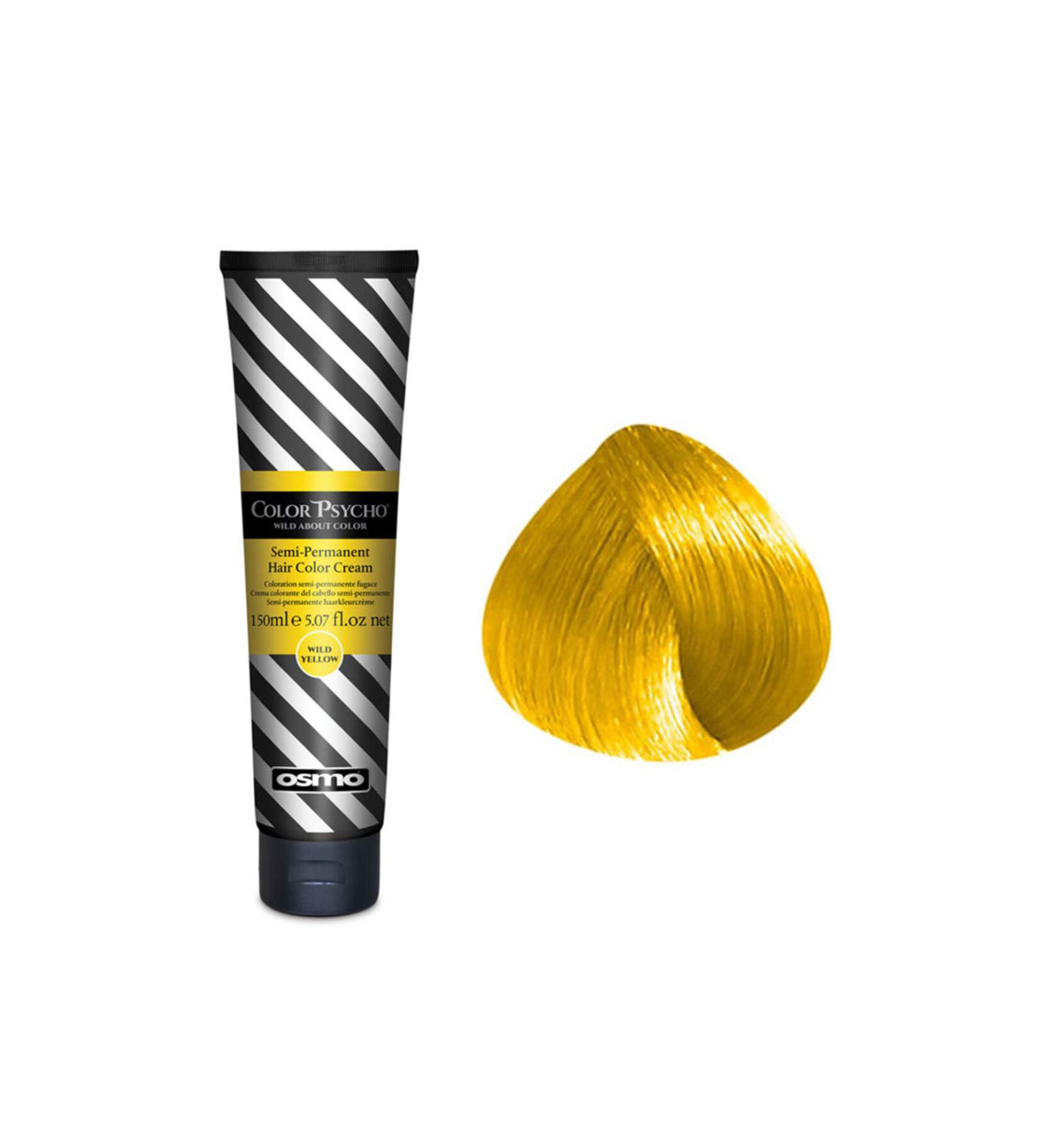 Osmo Color Psycho Semi Permanent Cream Hair Dye 150ml Wild Yellow - Yellow