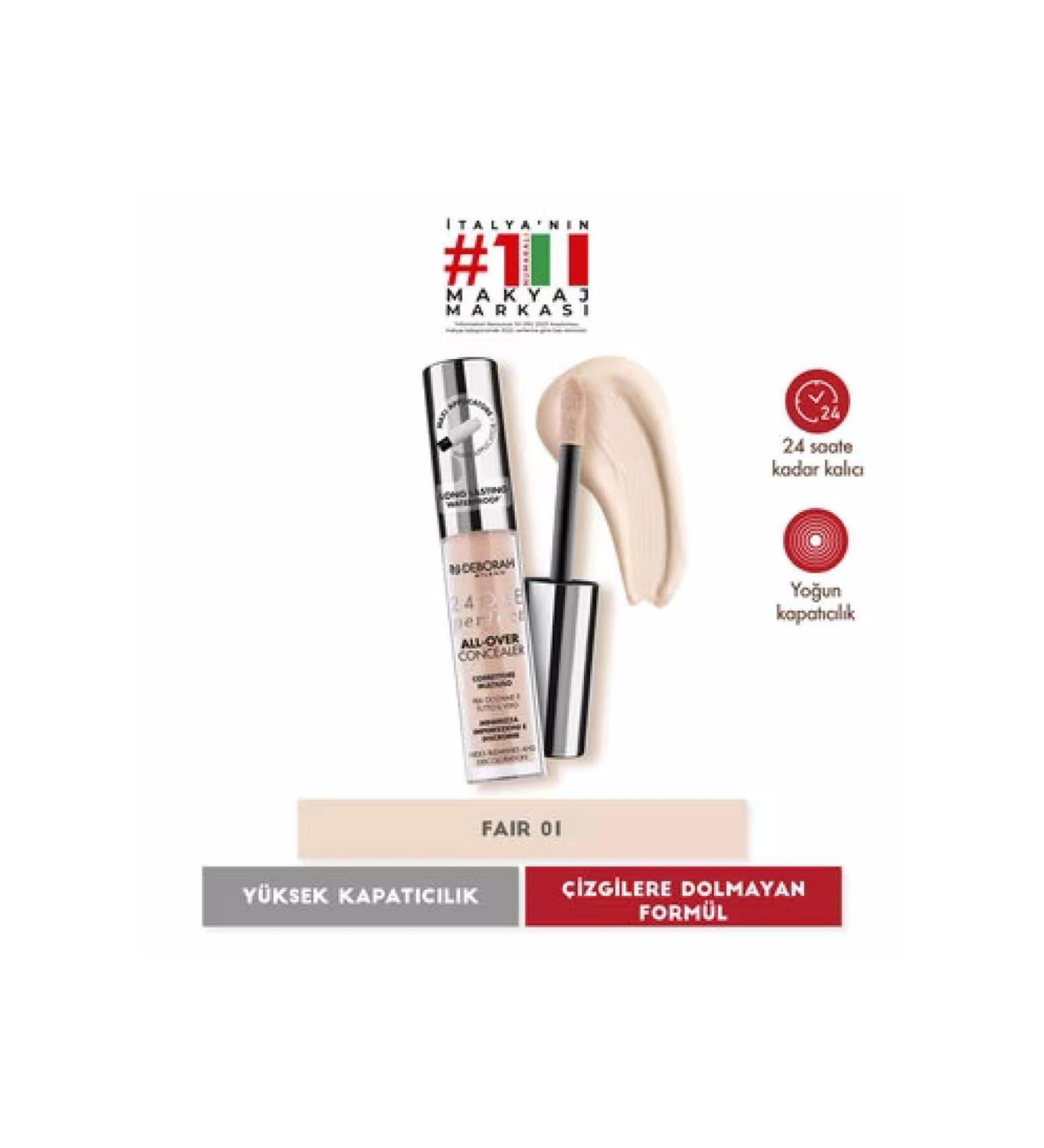 Deborah 24Ore All Over Concealer Waterproof 01 Fair