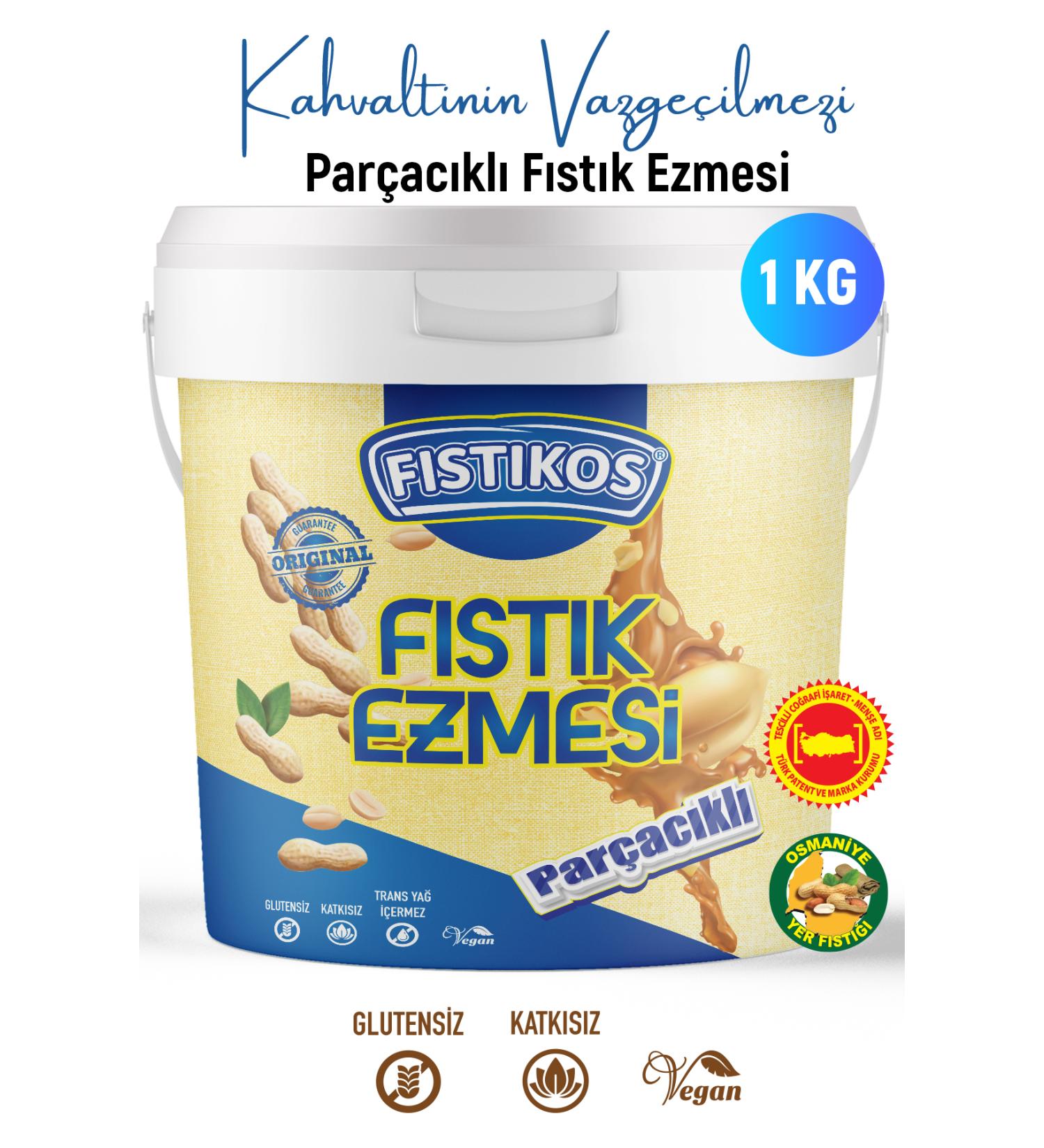 FISTIKOS Sweet & Chunky Peanut Butter 1kg - Buy Online on GoSupps.com
