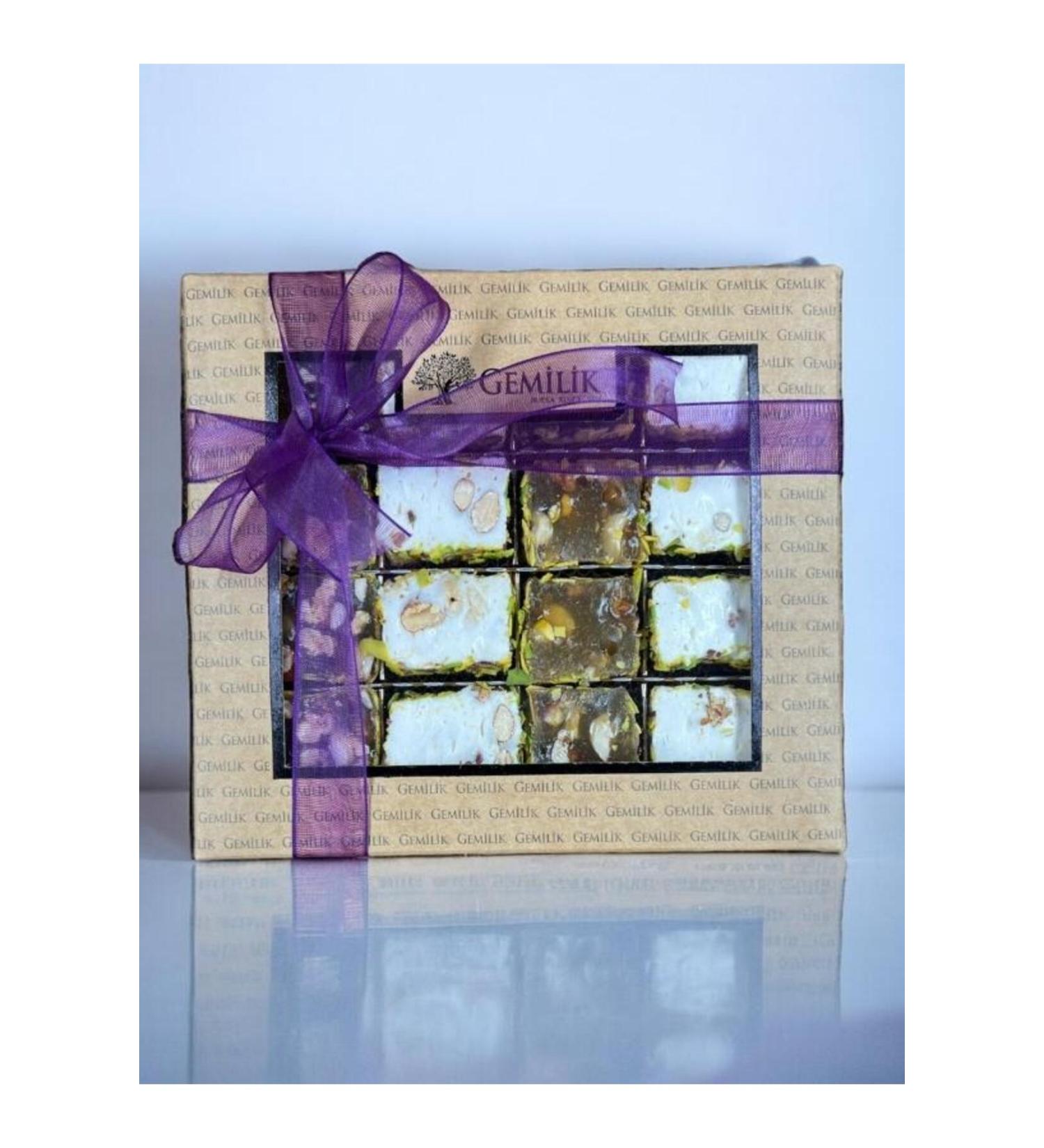 GEM L K Filit Turkish Delight with Pistachios and Sultan Turkish Delight Box with Pistachios 350 Gr