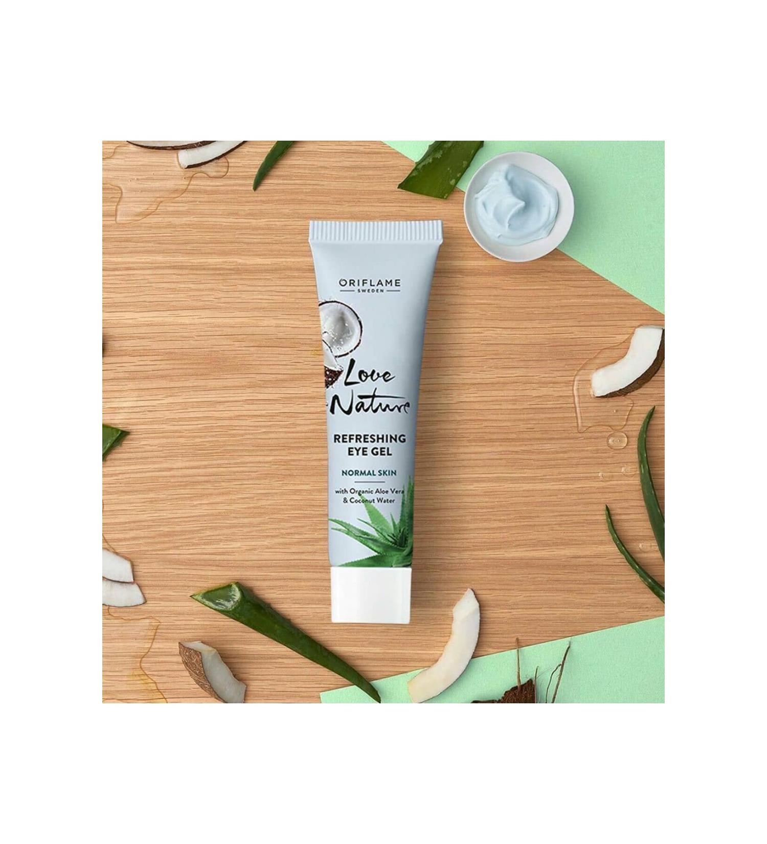 Oriflame Love Nature Paraben-Free Refreshing Eye Gel That Helps Reduce Dark Circles - Buy Online on GoSupps.com
