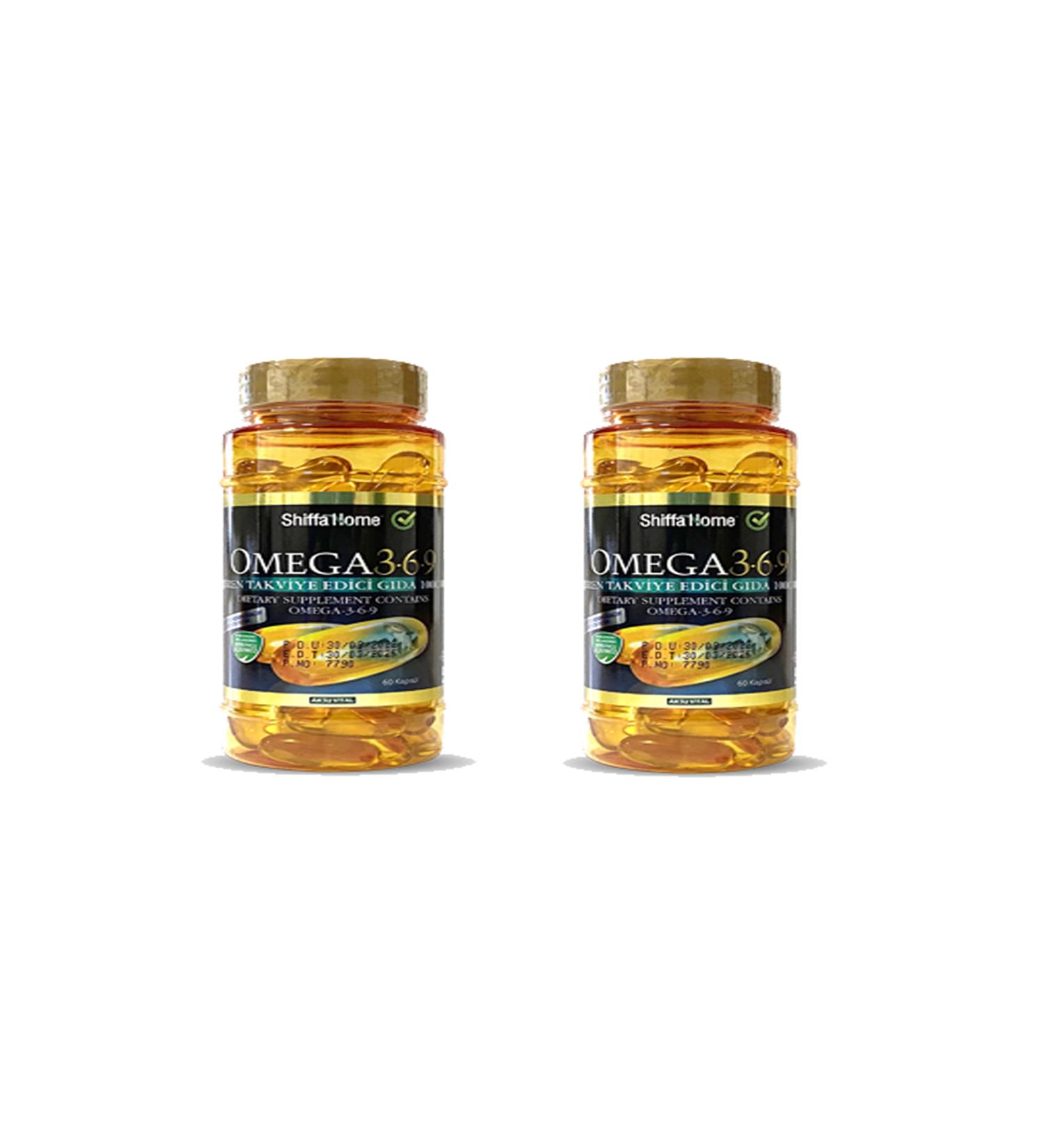 Shiffa Home 2 Pieces Omega 3-6-9 1000mg 60 Capsules