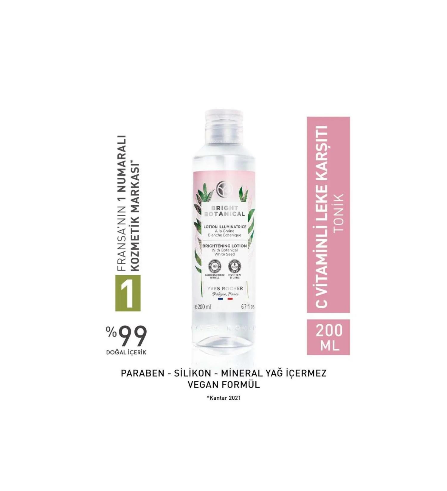 Yves Rocher Bright Botanical-Anti-Stain Anti-Wrinkle Brightening Moisturizing Herbal Complex Care Tonic 200ml